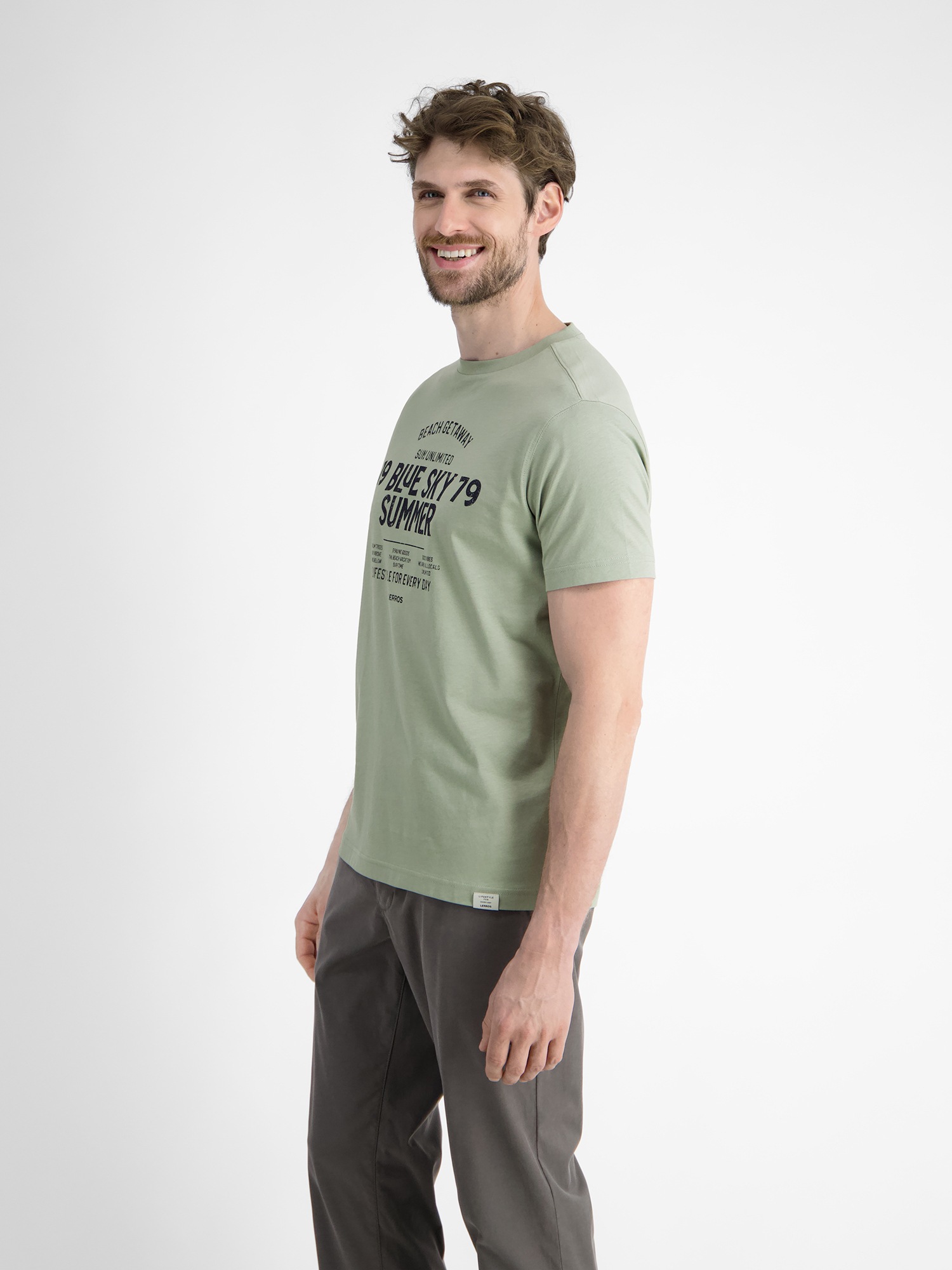LERROS T-Shirt »LERROS Herren T-Shirt mit Brustprint«