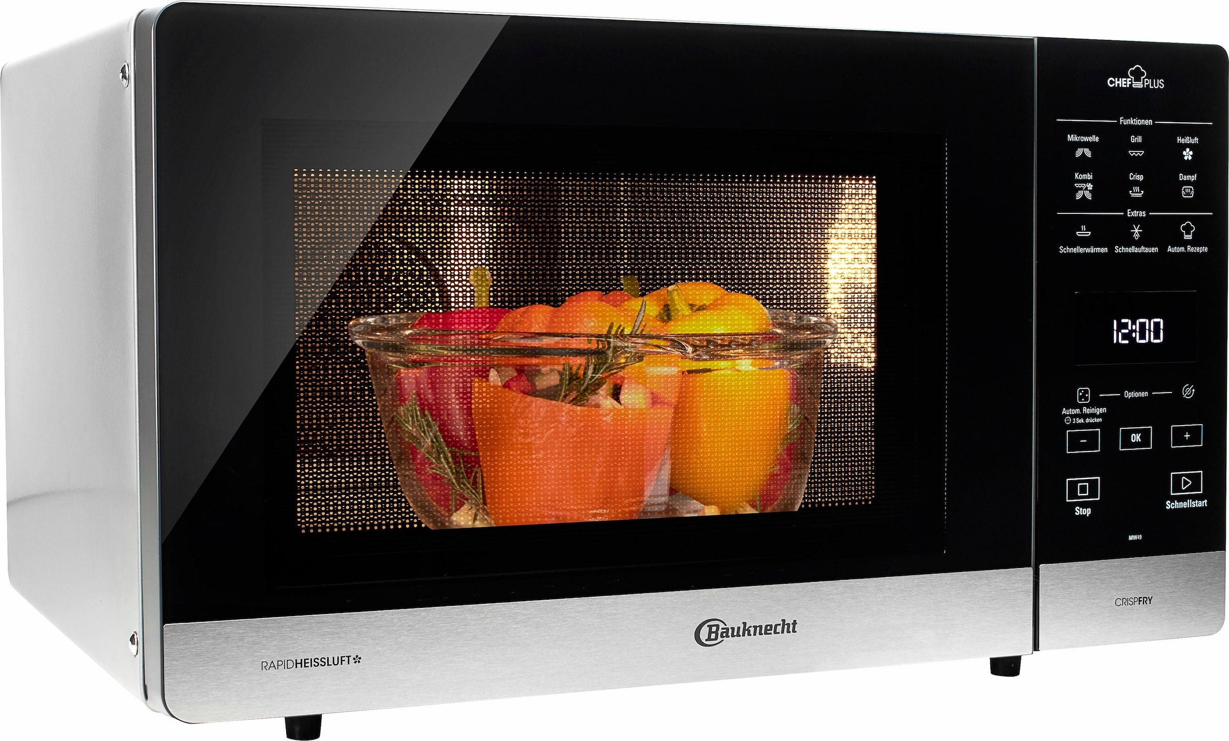 BAUKNECHT Mikrowelle »MW 49 SL« Grill und Heißluft 1900 W