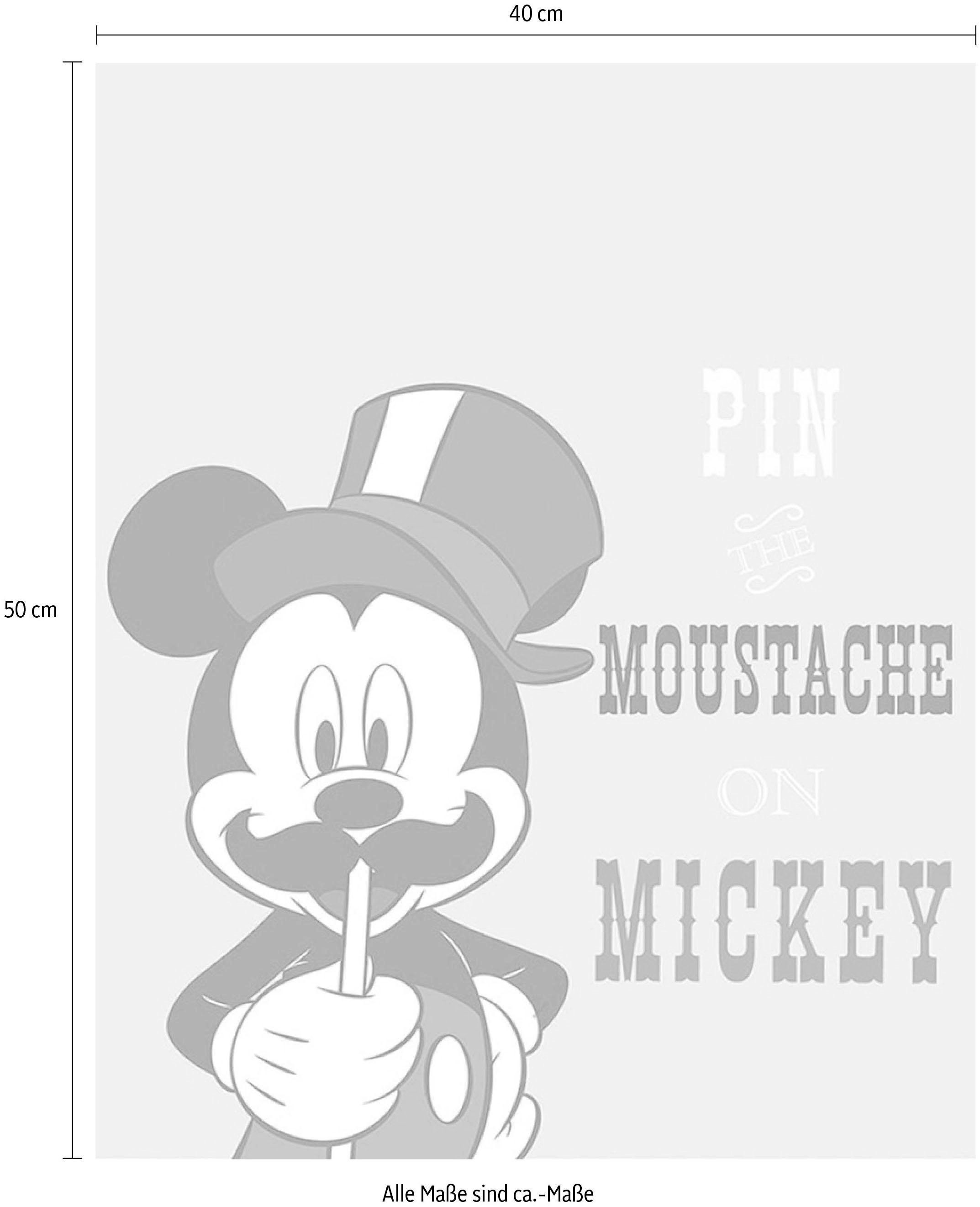 Komar Bild »Mickey Mouse Moustache«, Disney, (1 St.), Wandbild zur Dekoration im Kinderzimmer - ohne Rahmen