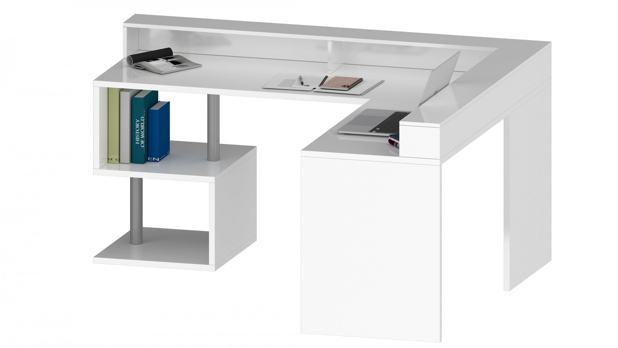 INOSIGN Eckschreibtisch »Esse, Schreibtisch im modernen Design«, mit oder ohne Monitoraufsatz Breite 180/160 cm, "Made in Italy"