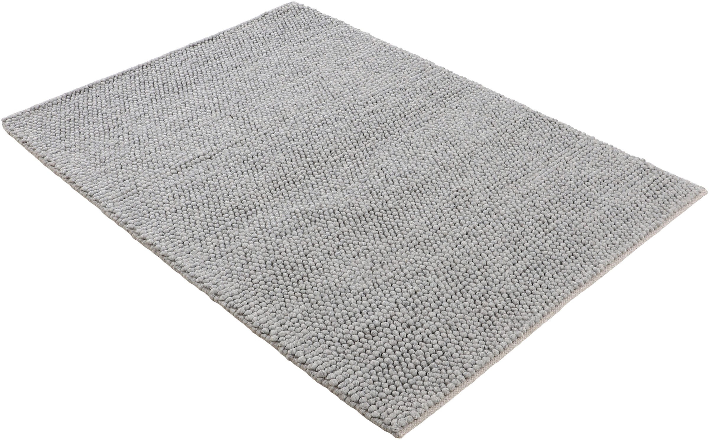 carpetfine Teppich »Calo«, rechteckig, 16 mm Höhe, Handweb Teppich, Uni Farben, meliert, handgewebt, 70% Wolle
