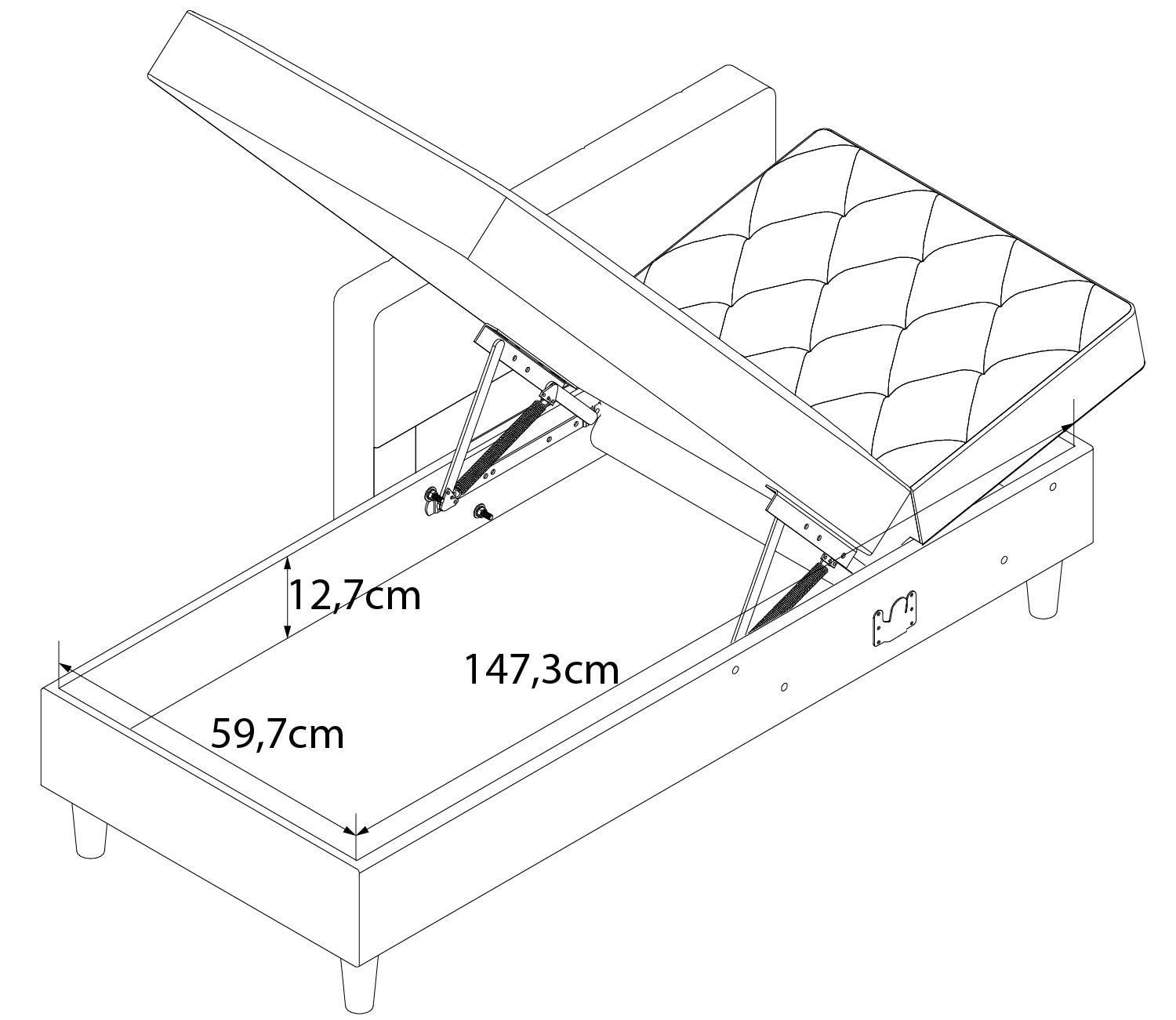 Cosmo Living Ecksofa »Liberty«, mit Schlafffunktion, Recamiere mit Stauraum beidseitig montierbar