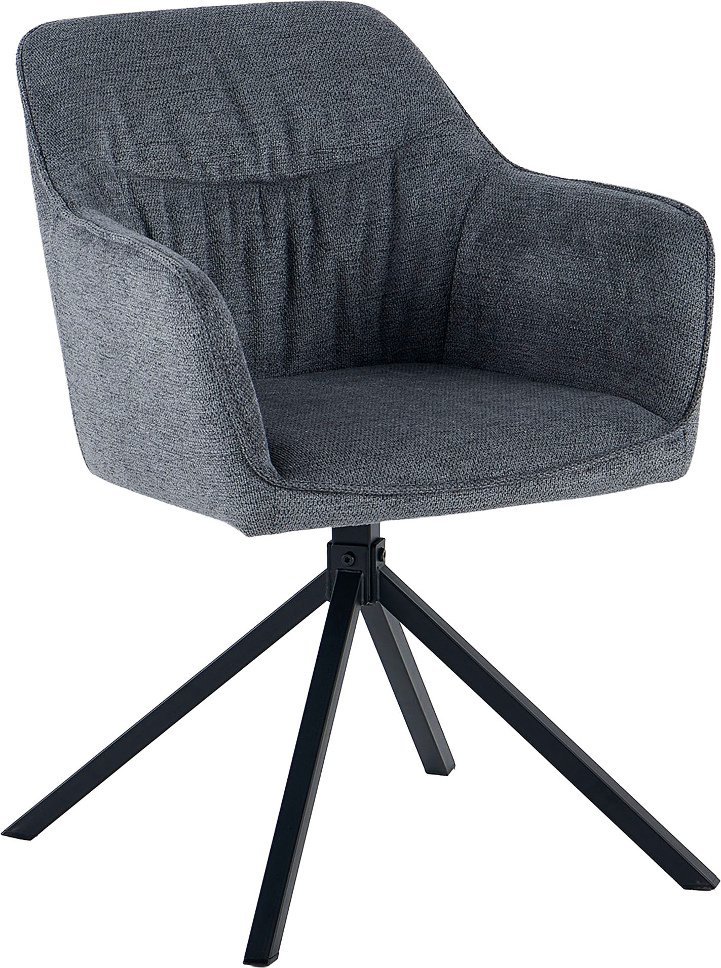 OTTO home Esszimmerstuhl »Turin« (Set) 2 Stk.moderner Stuhl, 360 Grad drehbar, mit hochwertigem Strukturstoff