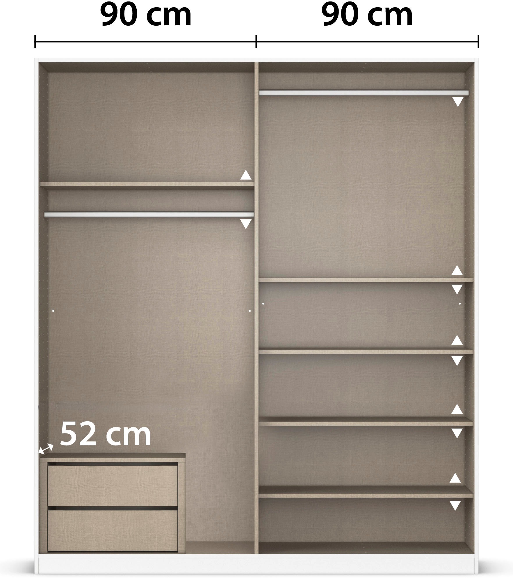 INOSIGN BY RAUCH Drehtürenschrank »Ferris Schrank Breite 2,10m BESTSELLER Schlafzimmerschrank«, Kleiderschrank mit Spiegel in den Ausführungen BASIC/CLASSIC/PREMIUM