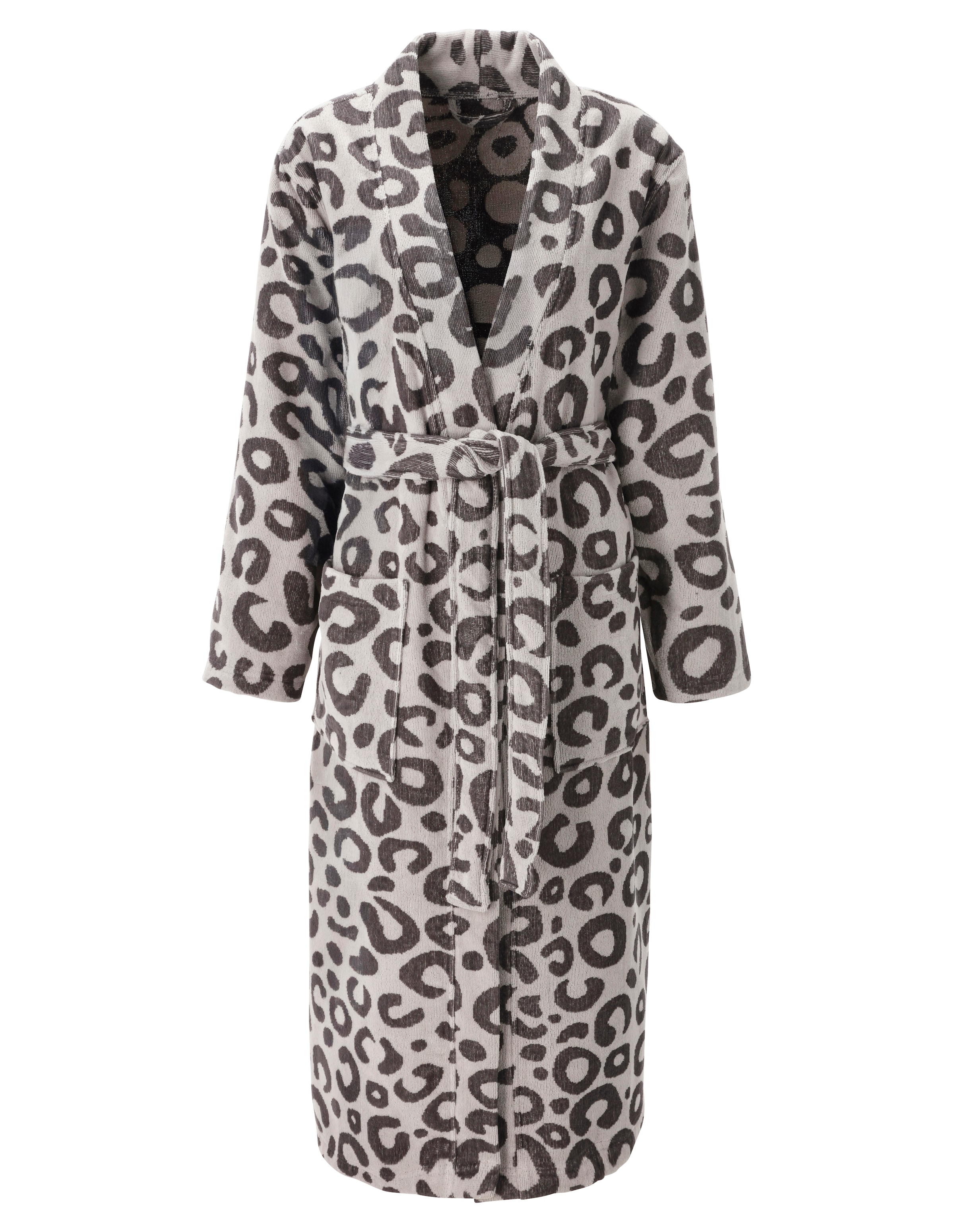 OTTO home Unisex-Bademantel »Anna Leo, ideal für Sauna & Spa, Hotelbademantel, Morgenmantel« 1 Stk. für Damen & Herren, mit Taschen, S-3XL, trendiger Animal Print