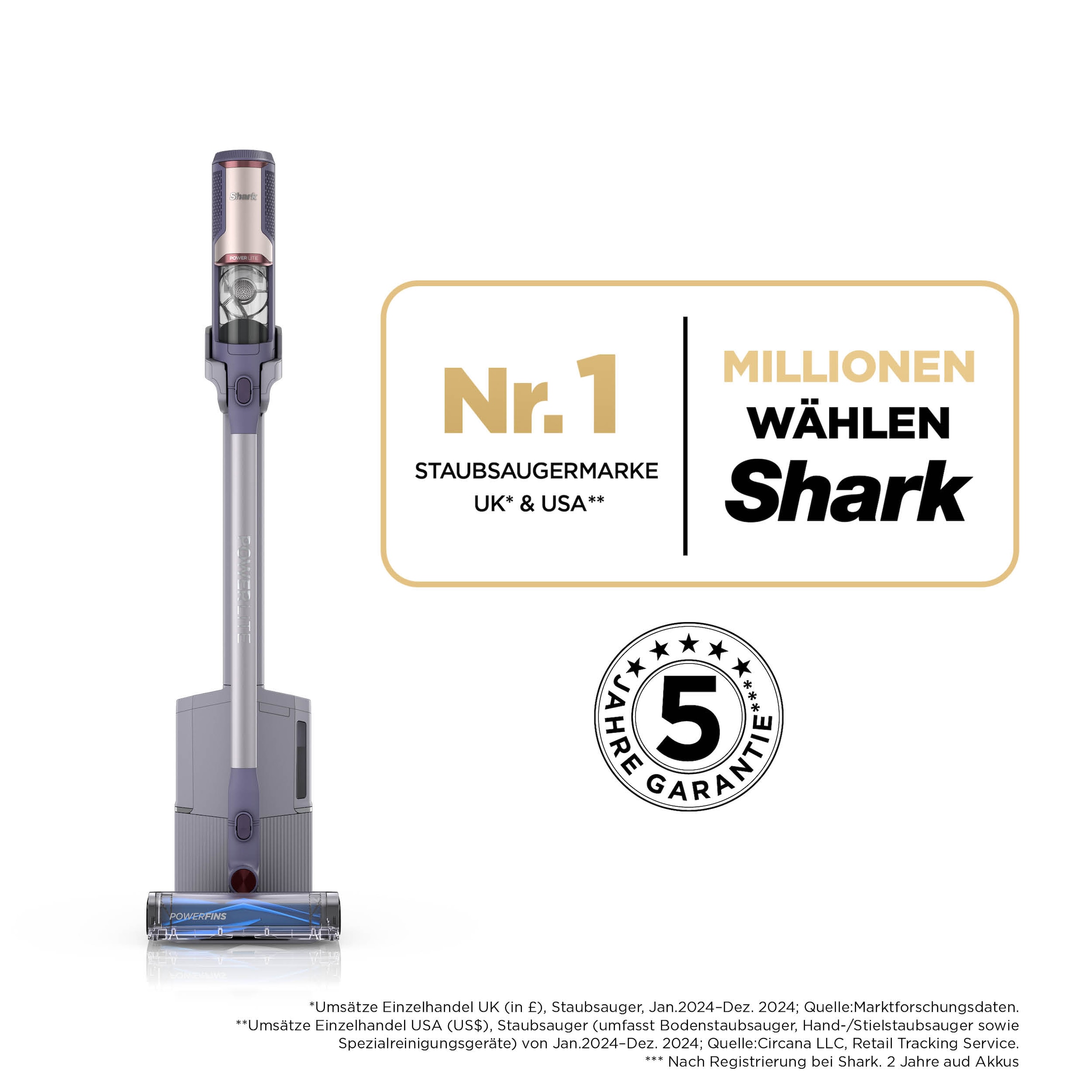 Shark Akku-Hand-und Stielstaubsauger »Shark PowerLite Clean & Empty, Akku-Staubsauger für Tierhaare«