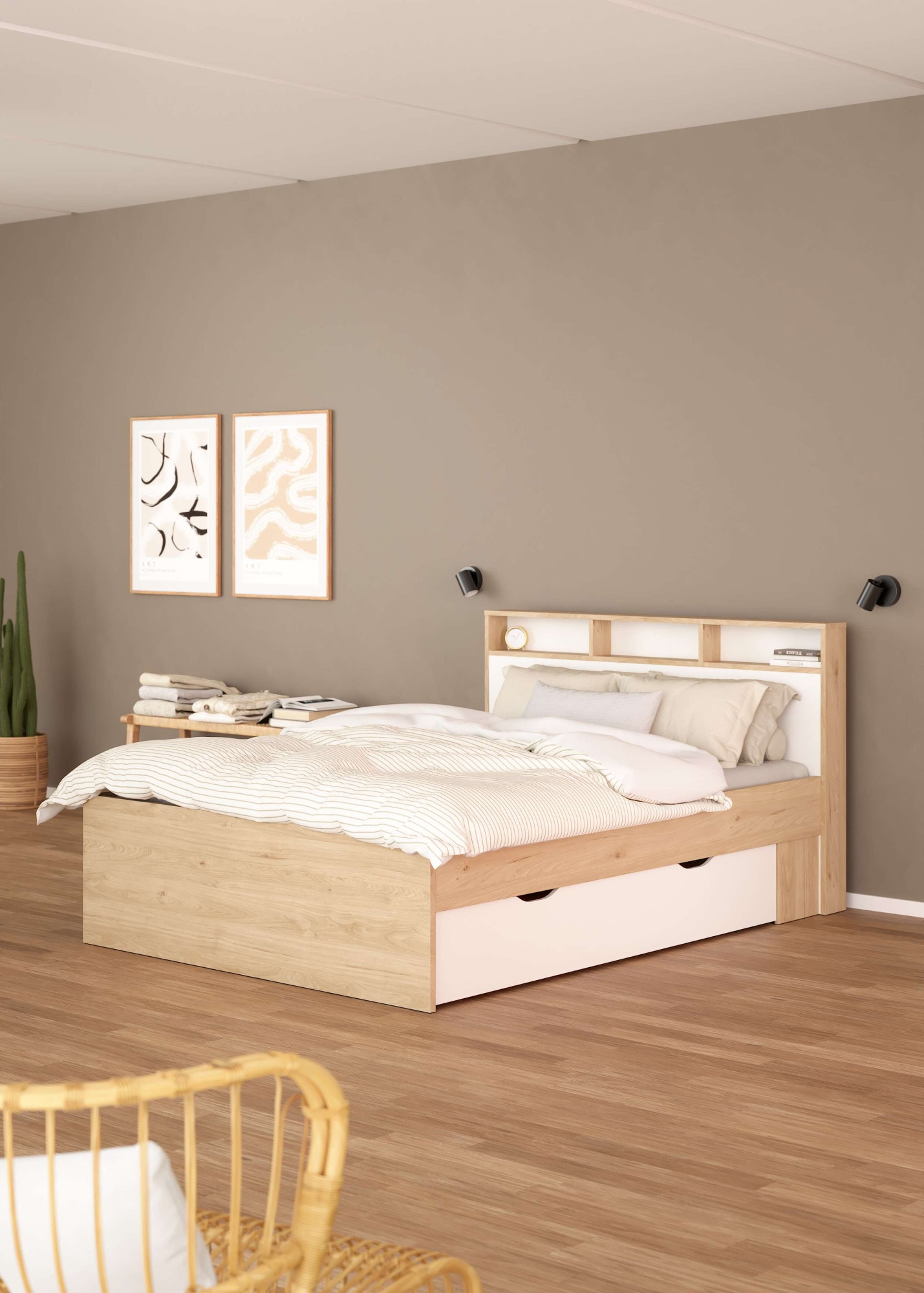 andas Stauraumbett »Ikast Bett, Bettgestell, Stauraum, Aufbewahrung,«, Liegefläche 140x200 cm, 2 Schubladen