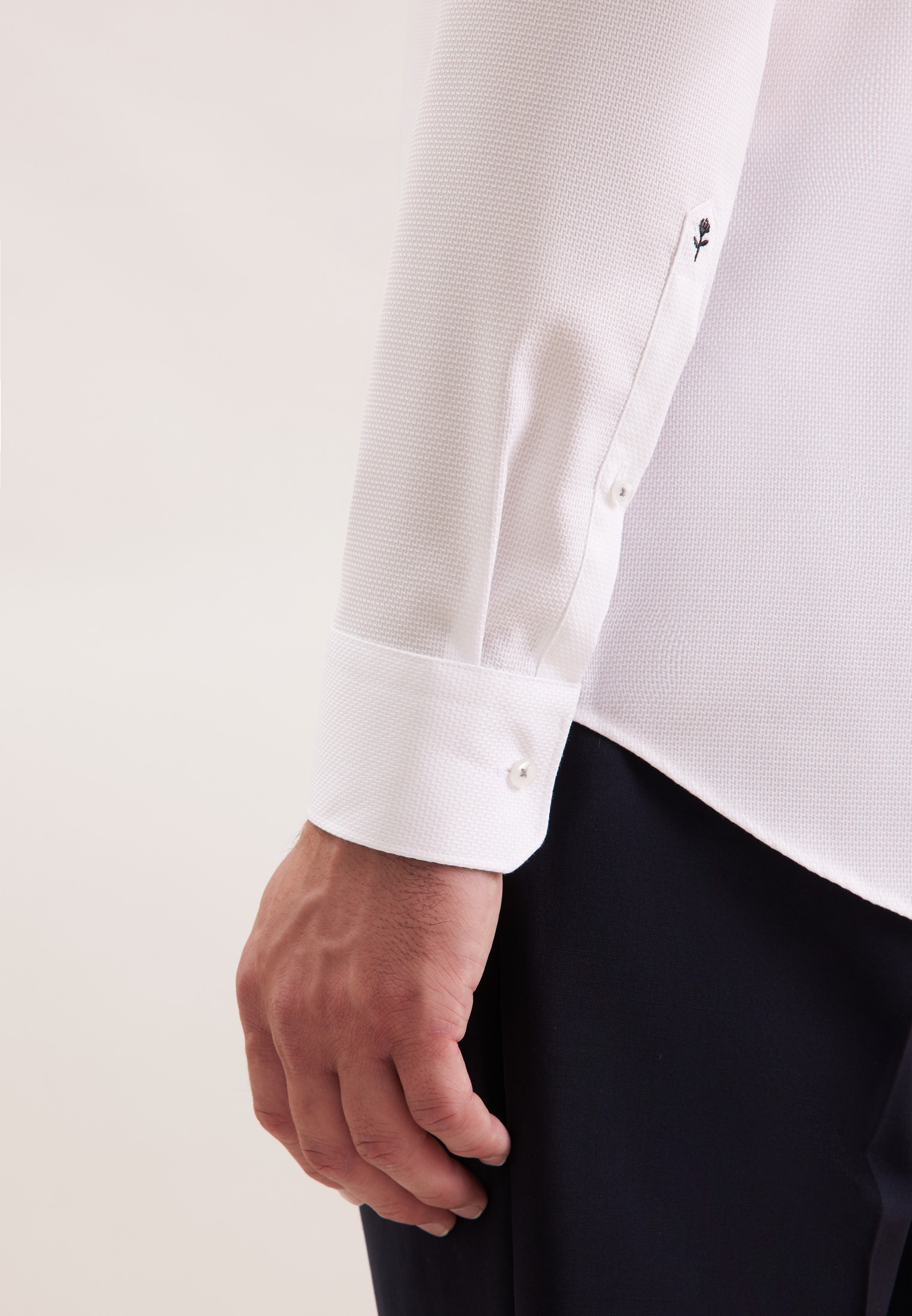seidensticker Businesshemd »Schwarze Rose«, Shaped 1/1 Covered-Button-Down-Kragen