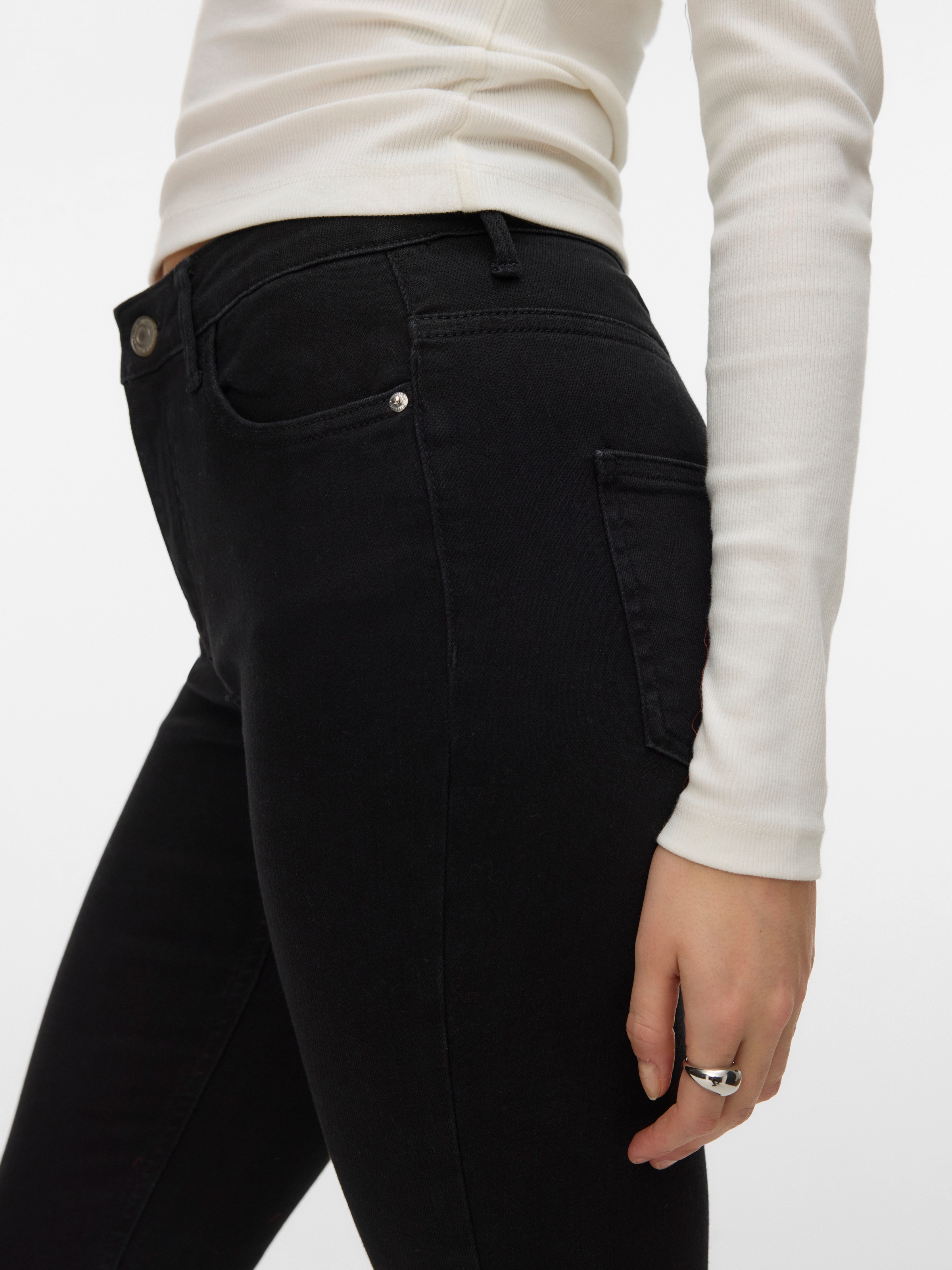 Vero Moda Skinny-fit-Jeans »VMPOLLY MR SKINNY JEANS RA135 NOOS« Baumwollmischung, skinny fit