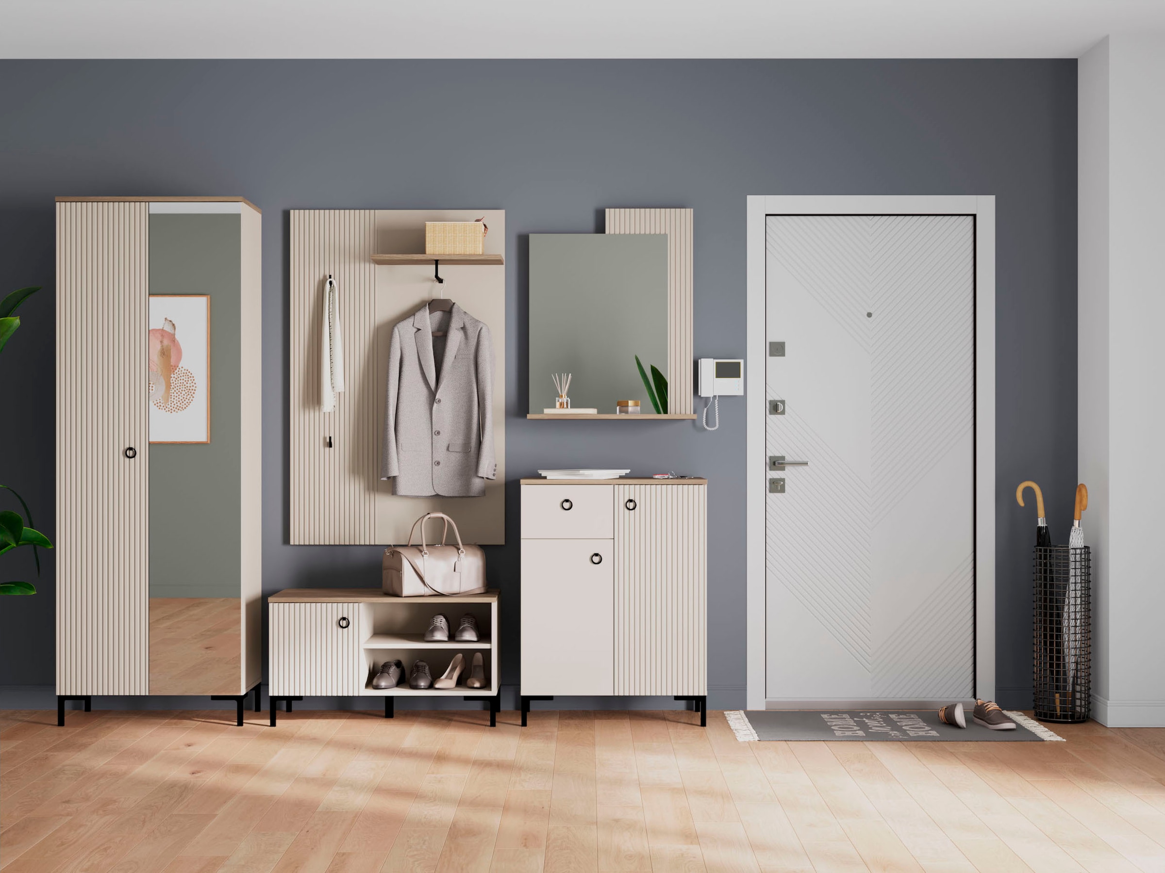 Home affaire Kommode »Luminara« 1 Stk. tlg. Kommode mit Soft-Close und Platz für 5 Schuhpaare - (B/T/H) 70/41/93cm