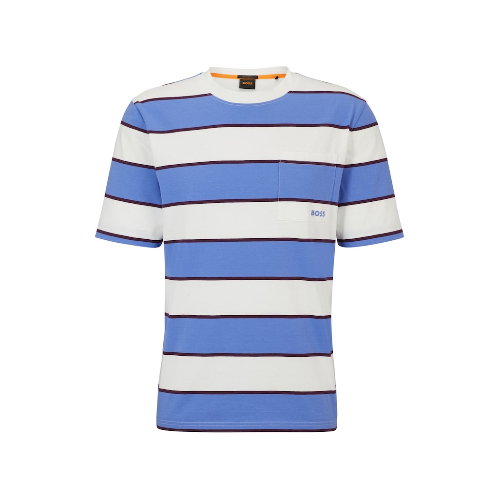 BOSS ORANGE T-Shirt »Te_stripes«, mit breitem Streifenmuster