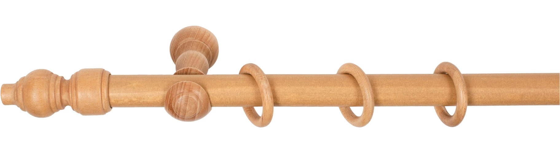 SN DECO GROUP Gardinenstange »Filigrano« 1 läufig-läufig Fixmaß 28 mm, Holz, verschiedene Längen und Farben, Komplettset