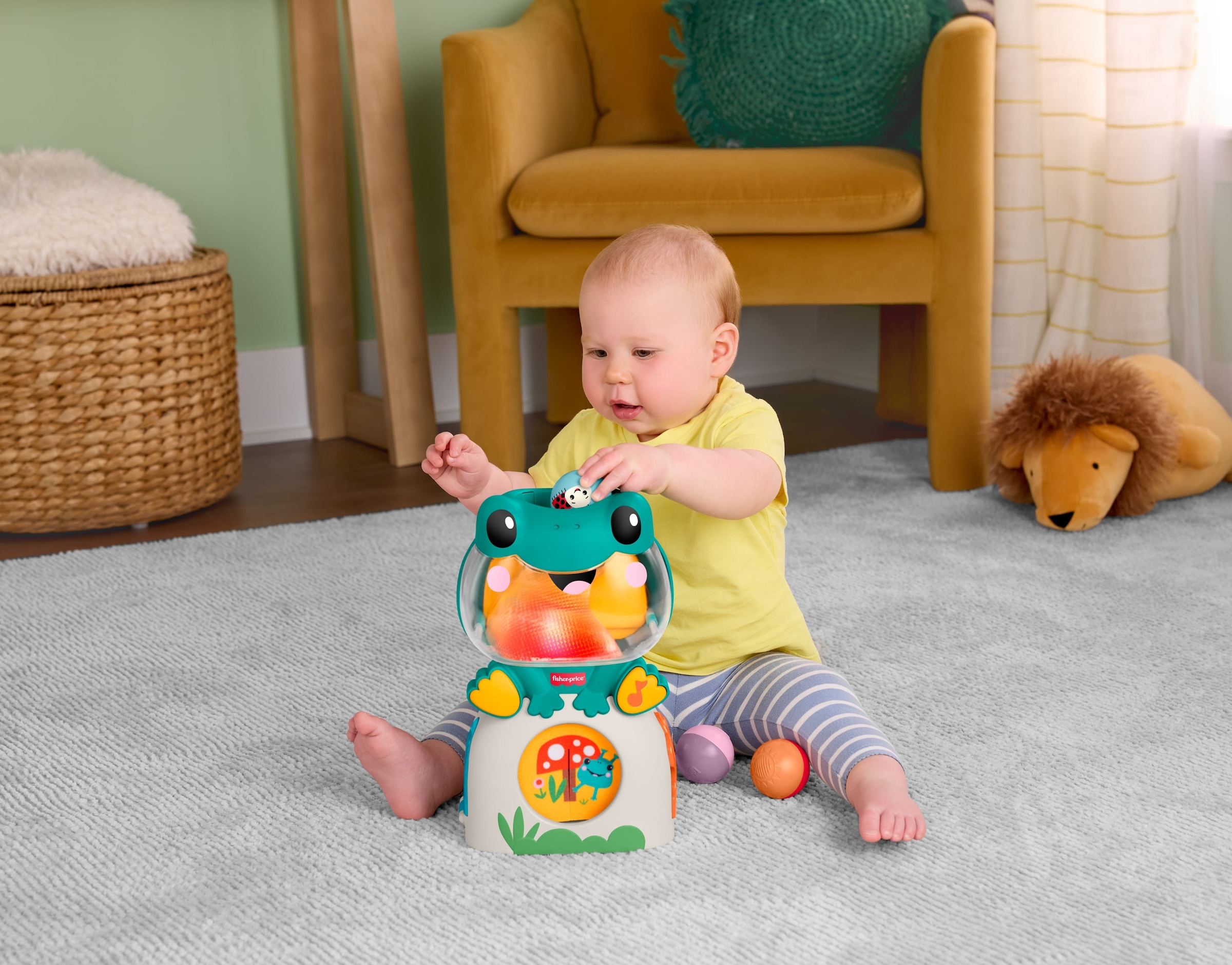 Fisher-Price® Lernspielzeug »Leuchtender und rollender Frosch« mit Musik, Lichtern und Geräuschen
