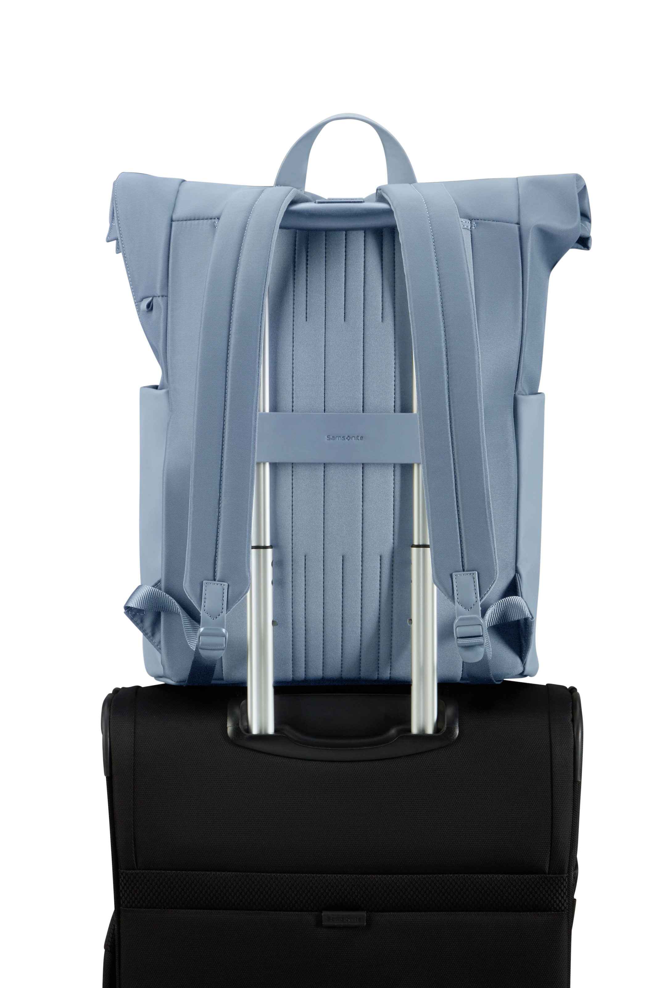 Samsonite Notebookrucksack »4PACK« Unisex Rolltop-Rucksack, Überschlag mit Klippverschluss