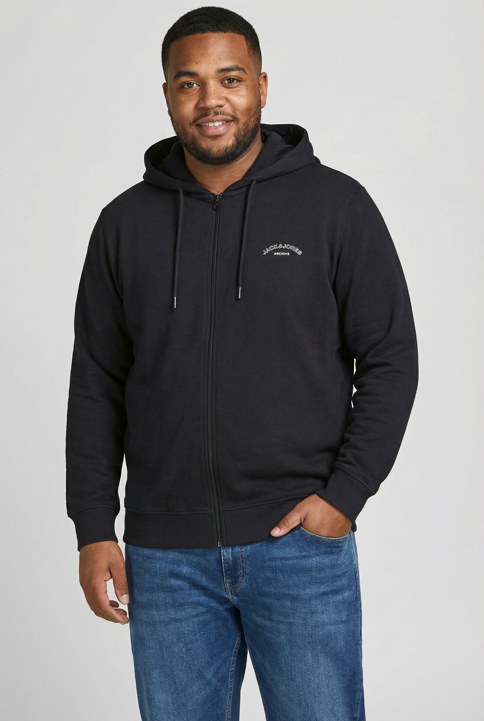 Jack & Jones PlusSize Kapuzensweatjacke »JJCOLLEGE LOGO SWEAT ZIP HOOD PLS«