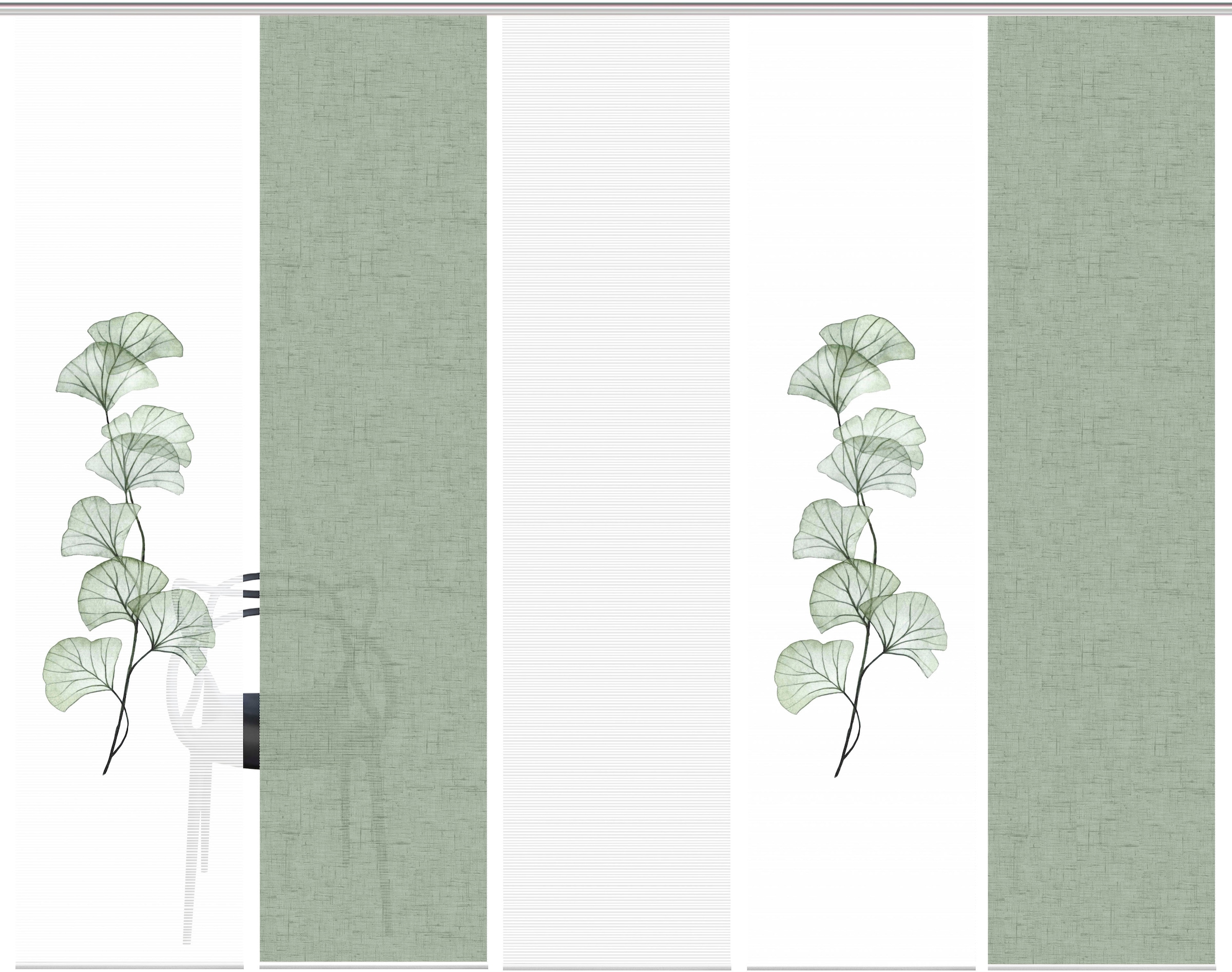 Vision S Schiebegardine »BERTO 5er SET« Paneelwagen 5 Stk. tlg. Schiebevorhang Digidruck 5er Set BERTO