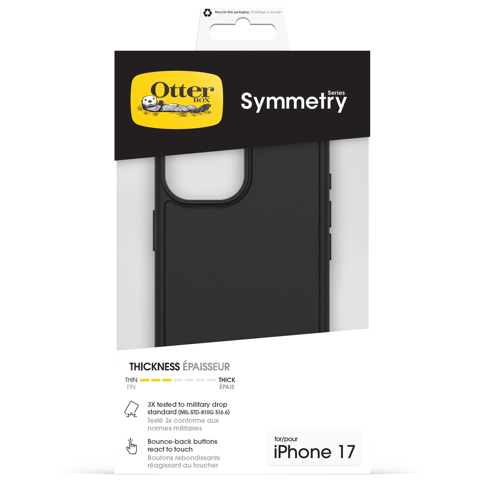 Otterbox Handyhülle »Symmetry Series für Apple iPhone 17« Apple iPhone 17 Backcover, Schutzhülle, Handyschutzhülle, Case, Schutzcase, stoßfest