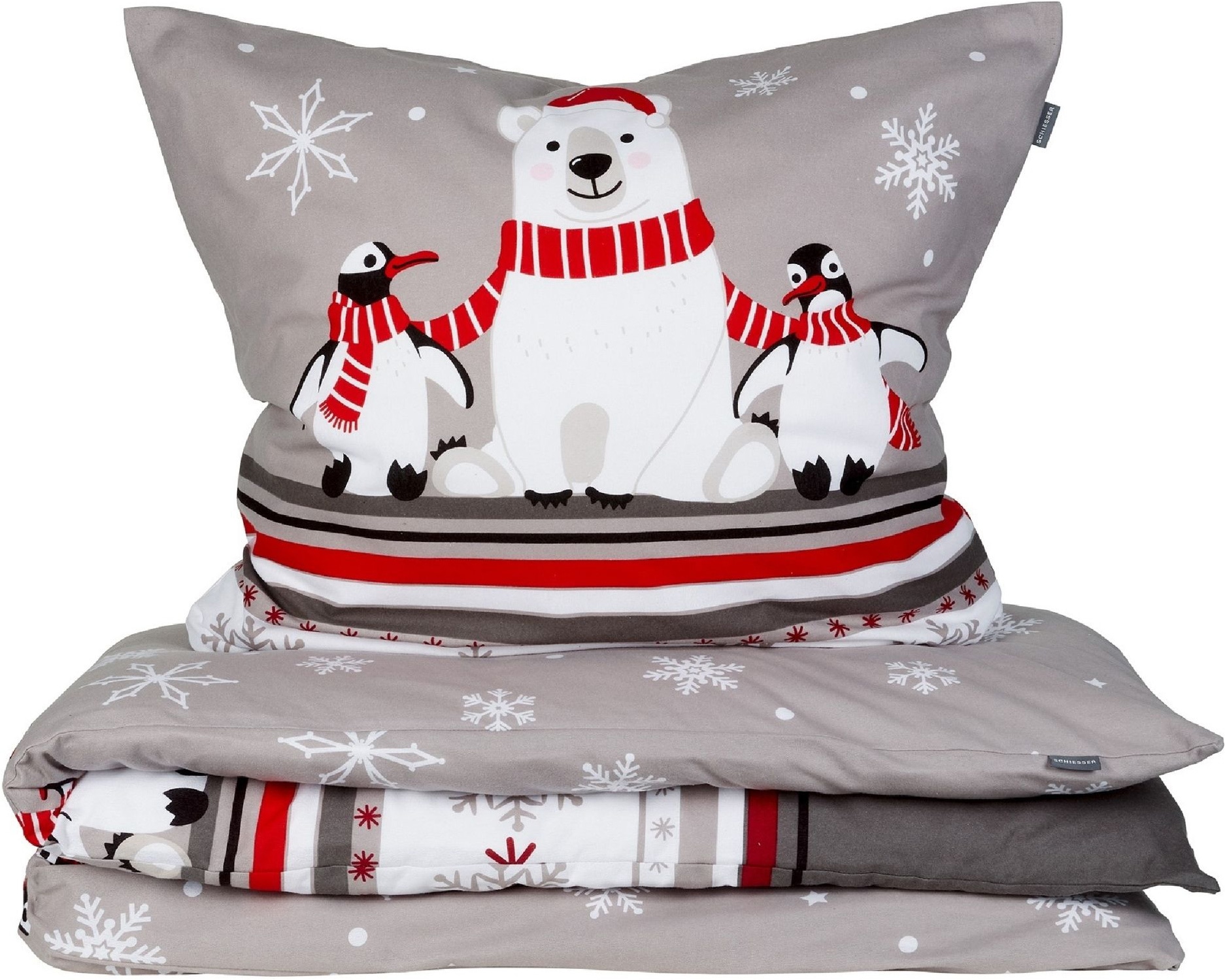 Schiesser Bettwäsche »Dida aus weicher Baumwolle mit coolem Winterprint« 2 Stk. OEKO-TEX® MADE IN GREEN-zertifiziert