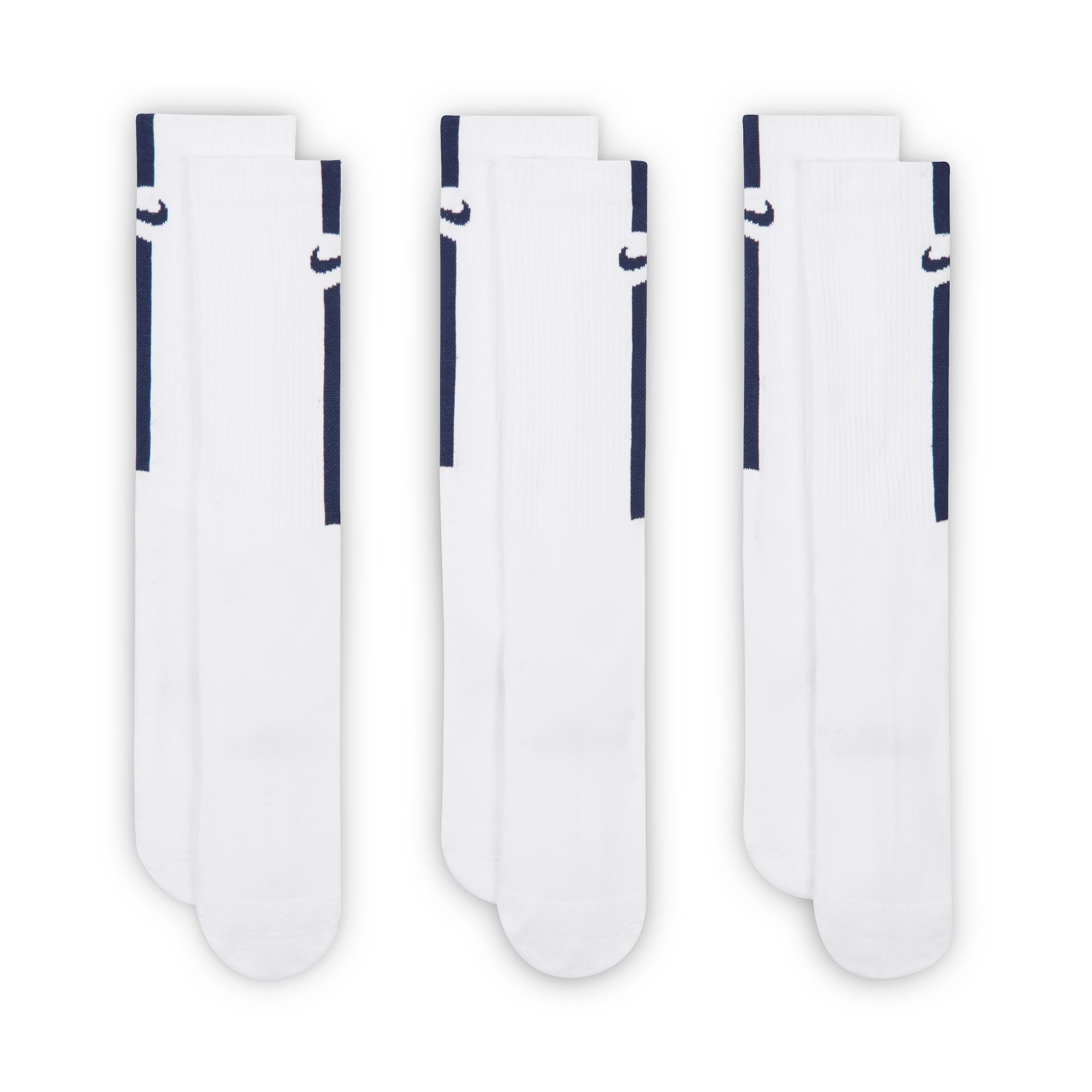 Nike Sportsocken »U NK ED ELVD CRW 3P STRIPE 144« 3er-Set, aus Baumwolle, Polyester und Elasthan, neutraler Schnitt