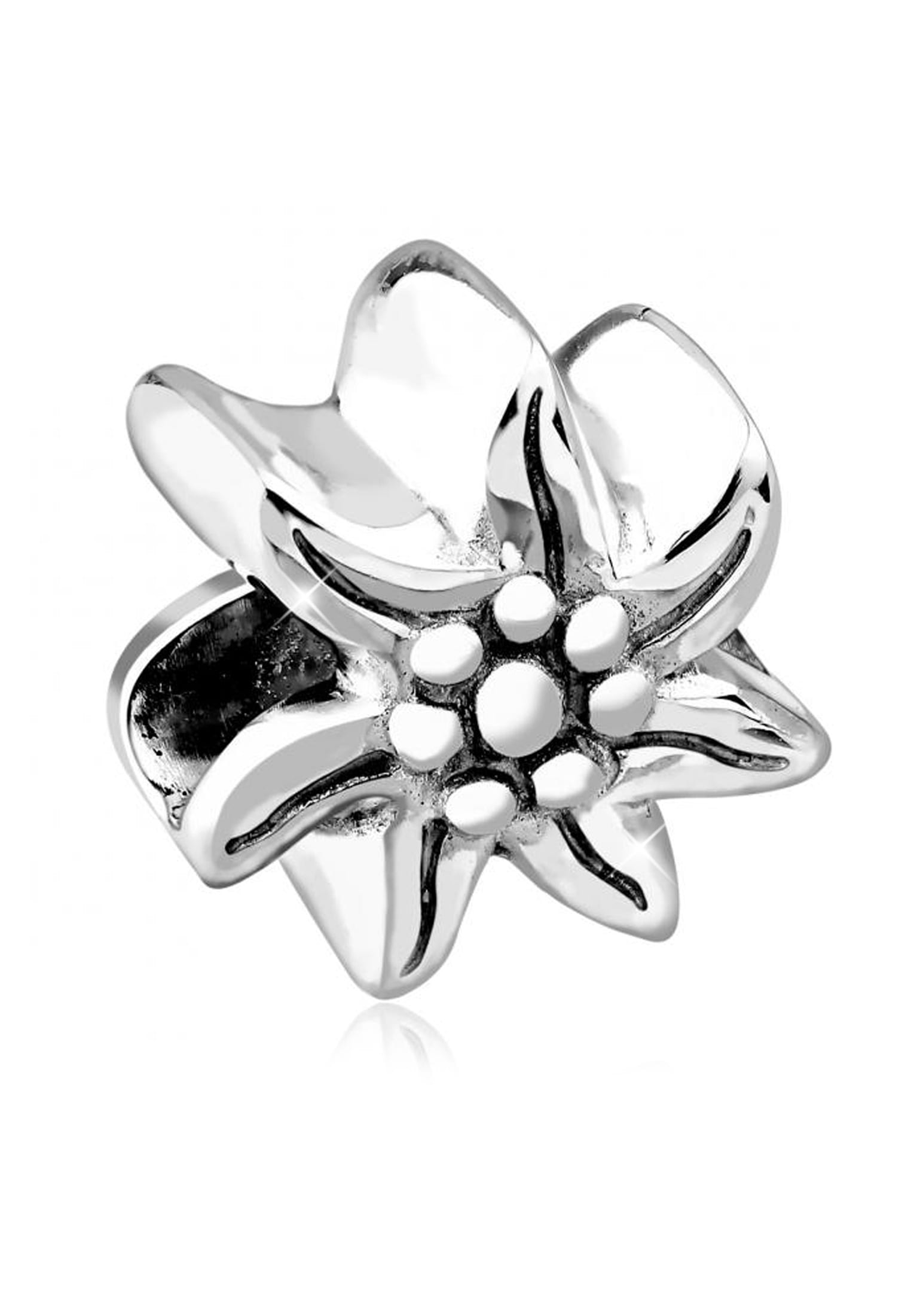 Charm Blume »Charm Nenalina Charm Edelweiss Bead  Blume 925 Silber«