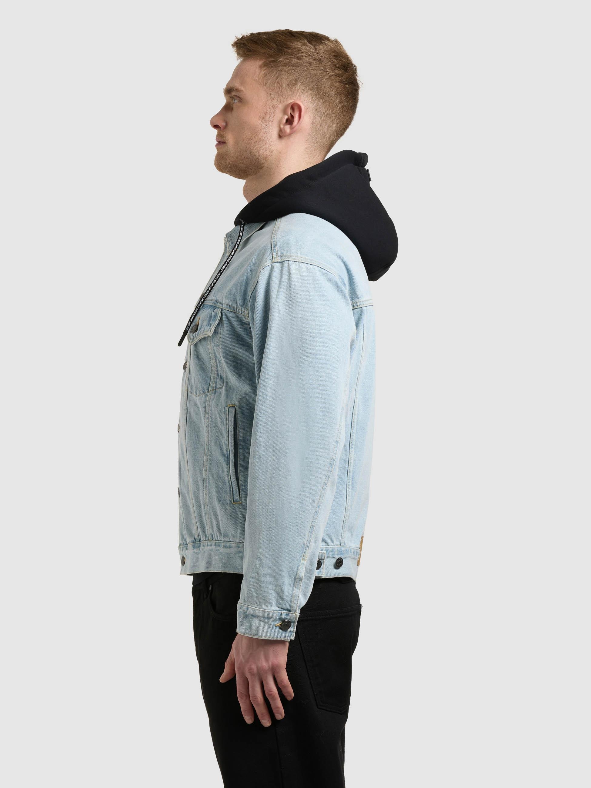 khujo Jeansjacke »Jeansjacke Jokin« mit Kapuze Herren Denim-Jacke mit Sweat-Kapuze