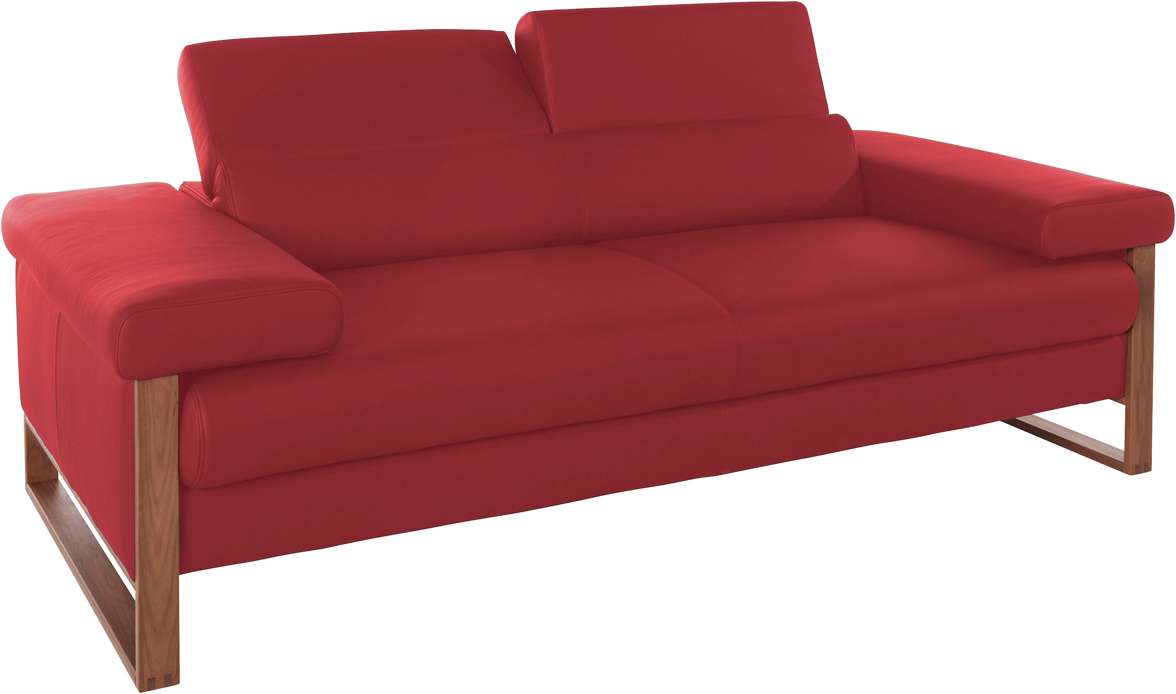 W.SCHILLIG 2-Sitzer »finn«, German Design Award 2016, Fußgestell Nussbaum natur, Breite 210 cm