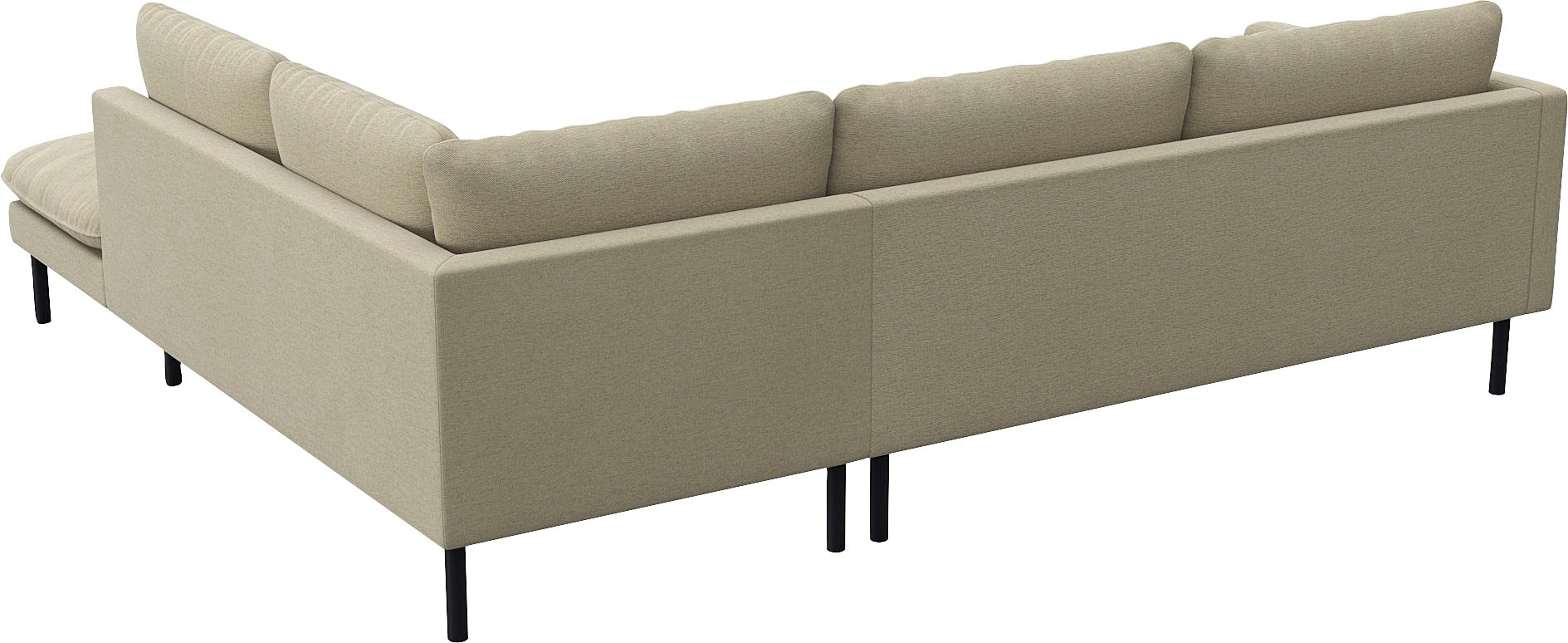 FLEXLUX Ecksofa »Bolzano Designsofa, bequem durch Kaltschaum im Sitz, L-Form«, lose Sitz -& Rückenkissen, hohe Füße