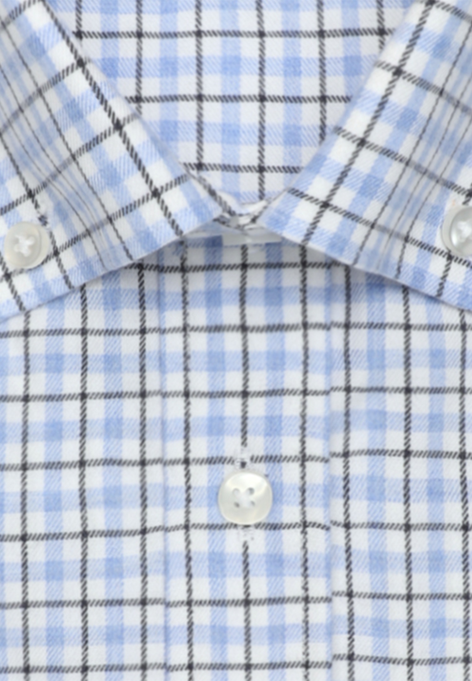 seidensticker Flanellhemd »Schwarze Rose« Shaped 1/1 Button-Down-Kragen Karo