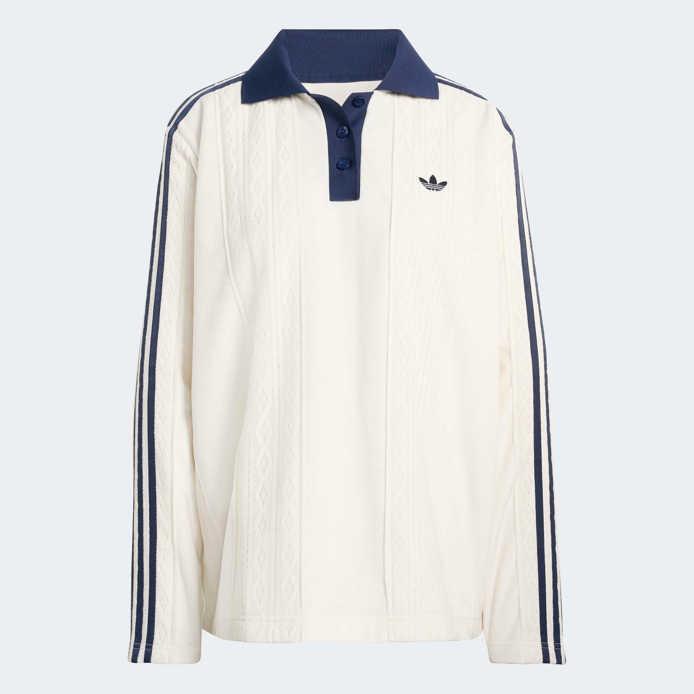 adidas Originals Langarmshirt »ADIDAS ORIGINALS WINTERISED LONGSLEEVE TRIKOT« Winterised Fußballtrikot, Mischung aus Velours und Häkelstoff