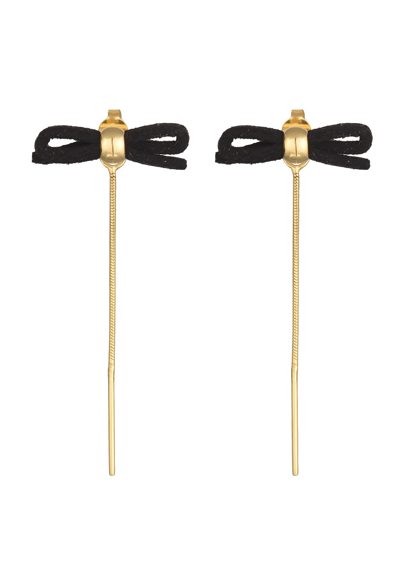Elli Paar Ohrstecker »Ohrringe Ohrhänger Schleife Velour Leder Optik 925 Silber«