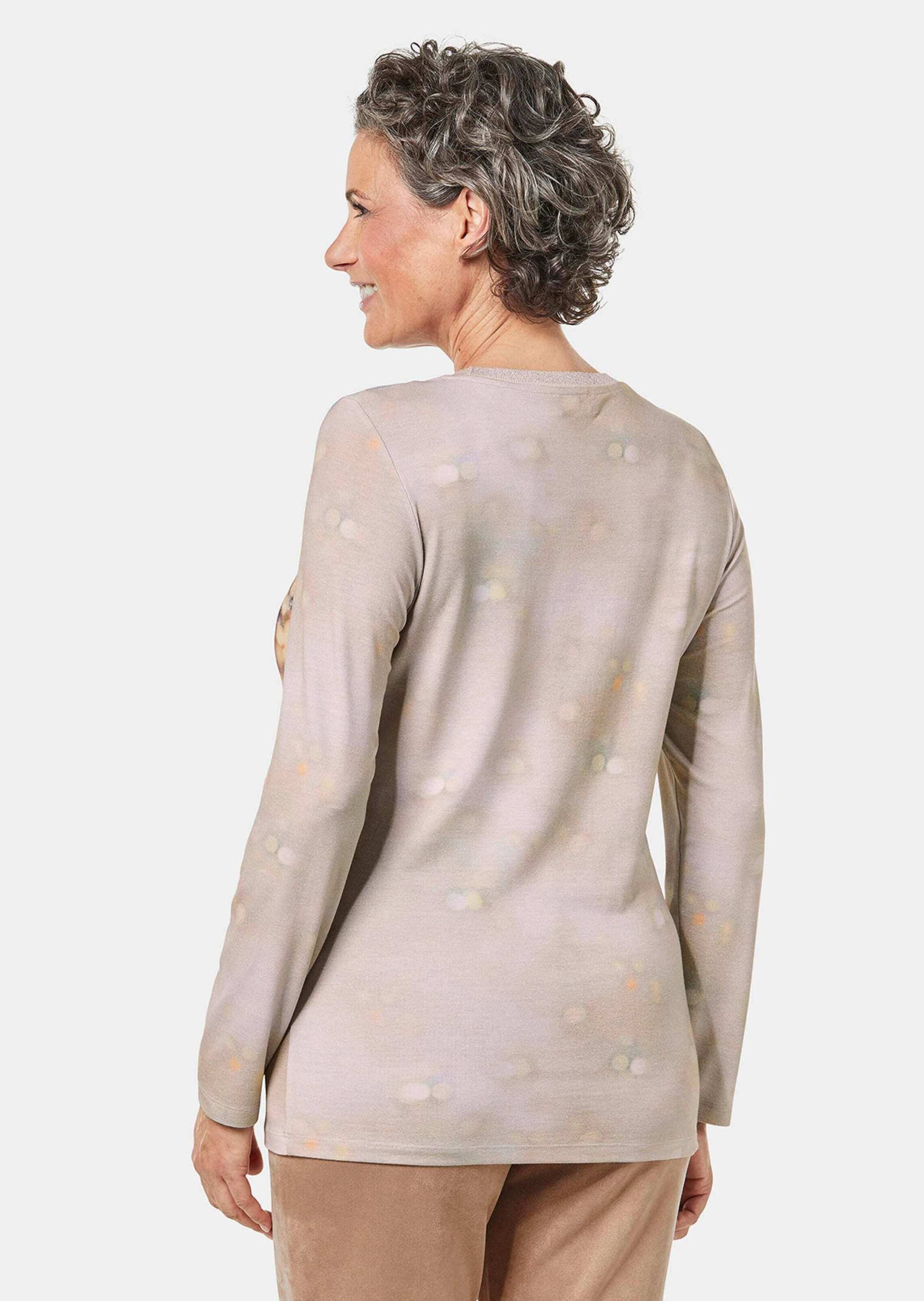 GOLDNER Longpullover »Langarm-Shirt mit Allover-Musterung«
