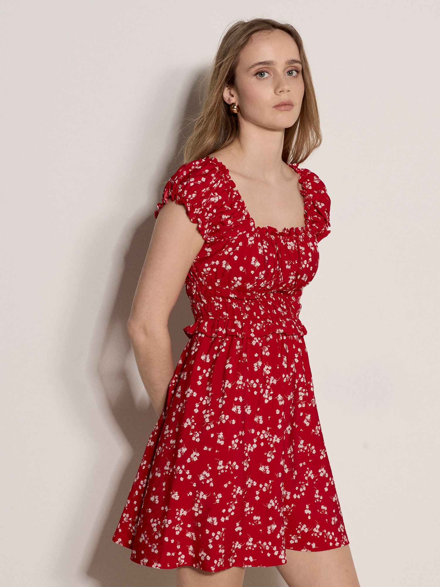 Apricot Minikleid »Minikleid« mit Rüschen