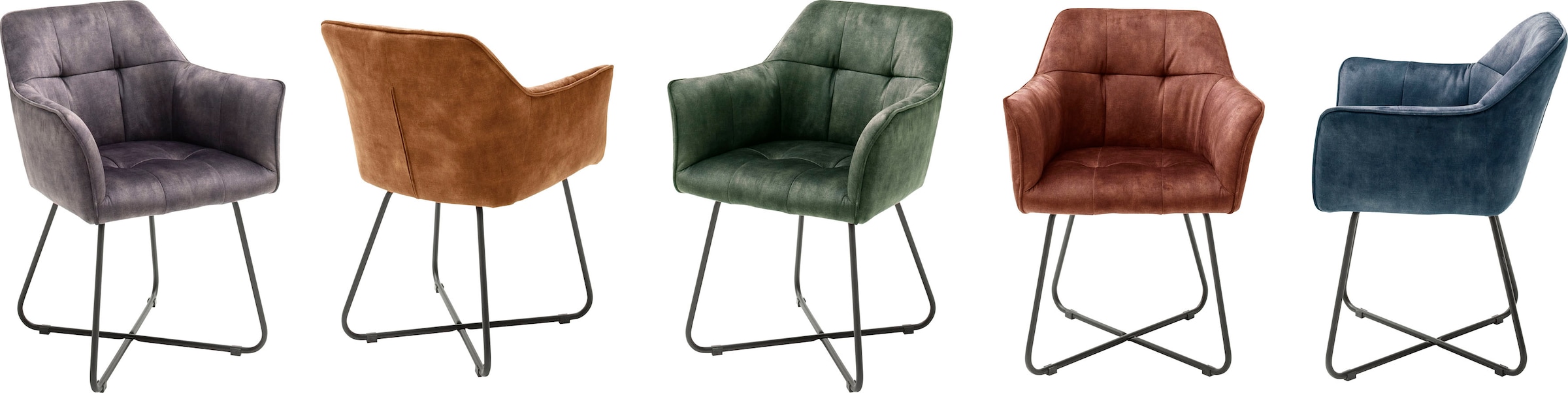 Veloursoptik Kg furniture Stuhl kaufen bei Keder, OTTO mit St., »Panama«, 2 (Set), Vintage, Vintage 120 Esszimmerstuhl belastbar bis MCA