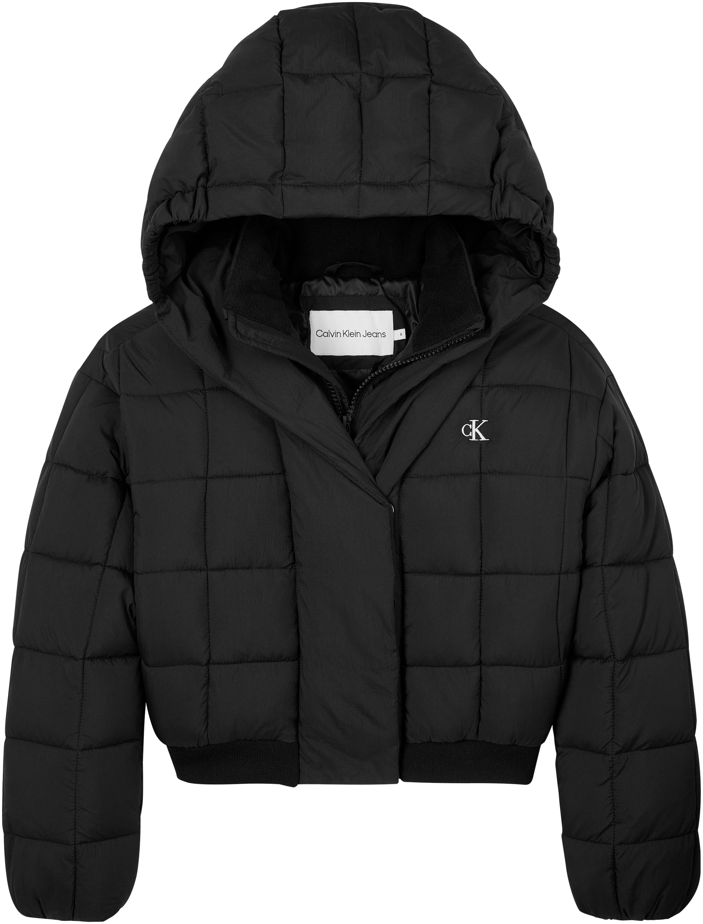 Calvin Klein Jeans Outdoorjacke »ARCHIVE GRID PUFFER JACKET«, mit Kapuze, für Kinder bis 16 Jahre