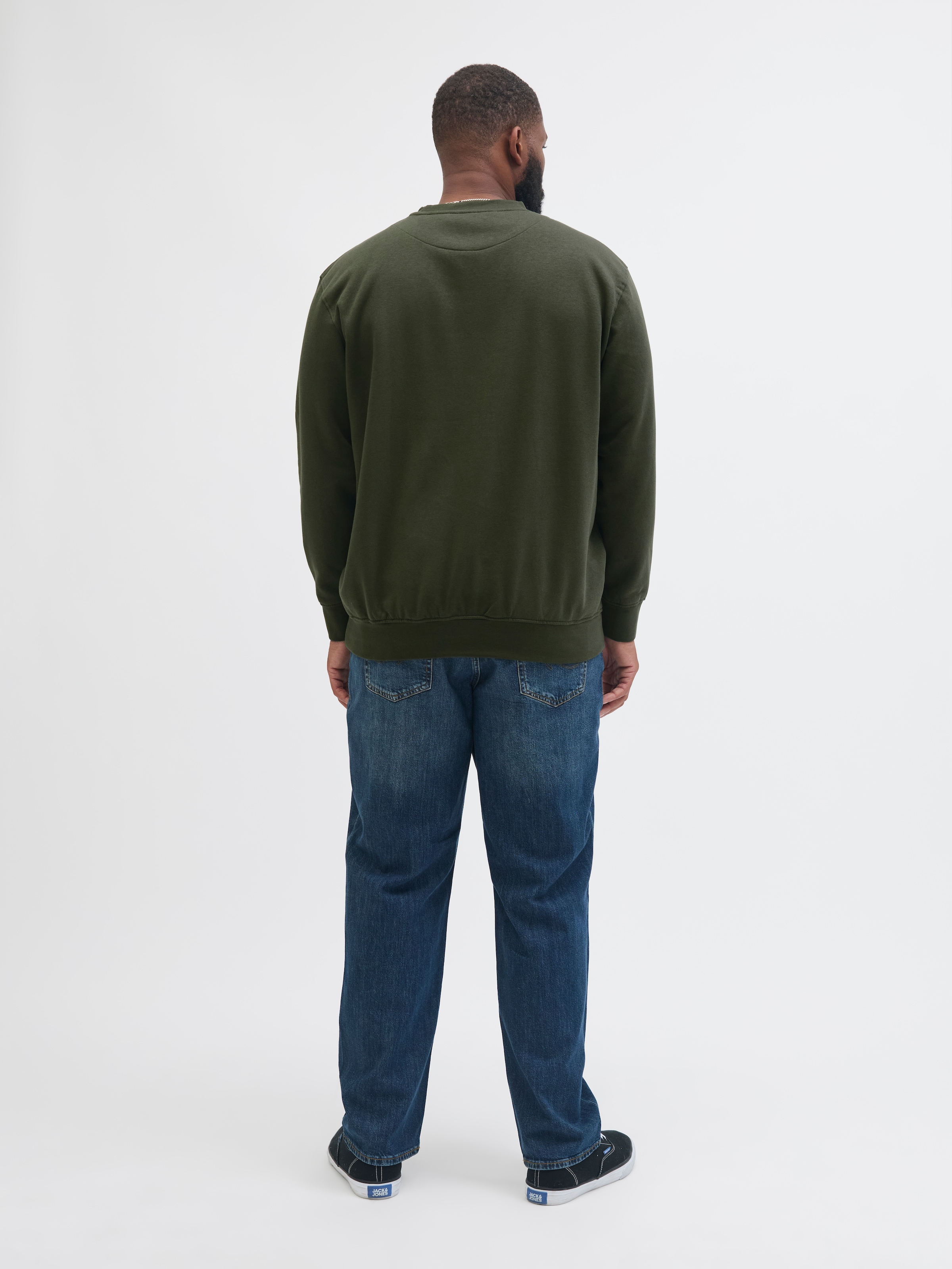Jack & Jones PlusSize Sweatshirt »JJESOHO SWEAT CREW NECK NOOS PLS«, mit Logobranding