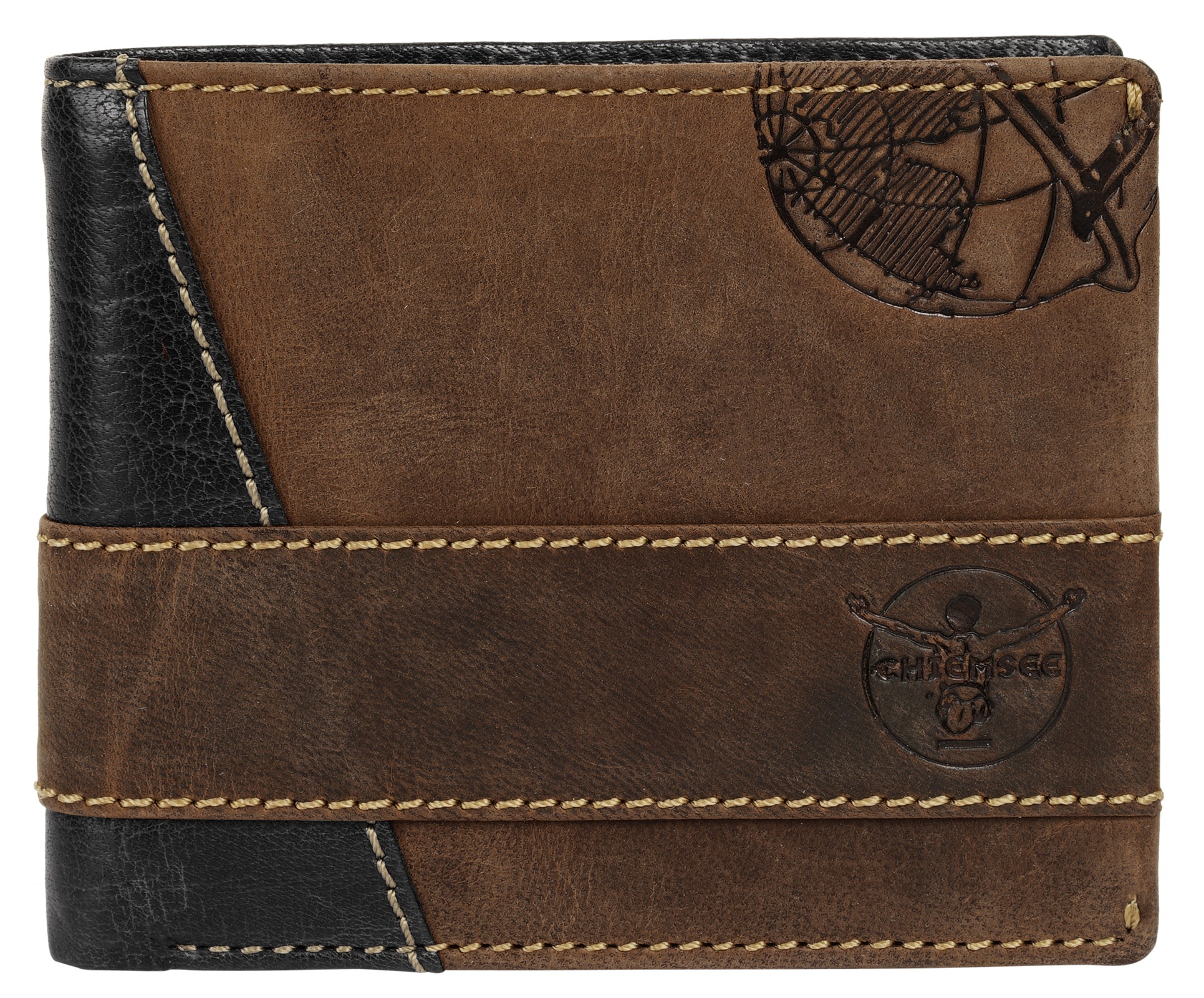 Chiemsee Herren Geldbörse echt Leder in schwarz