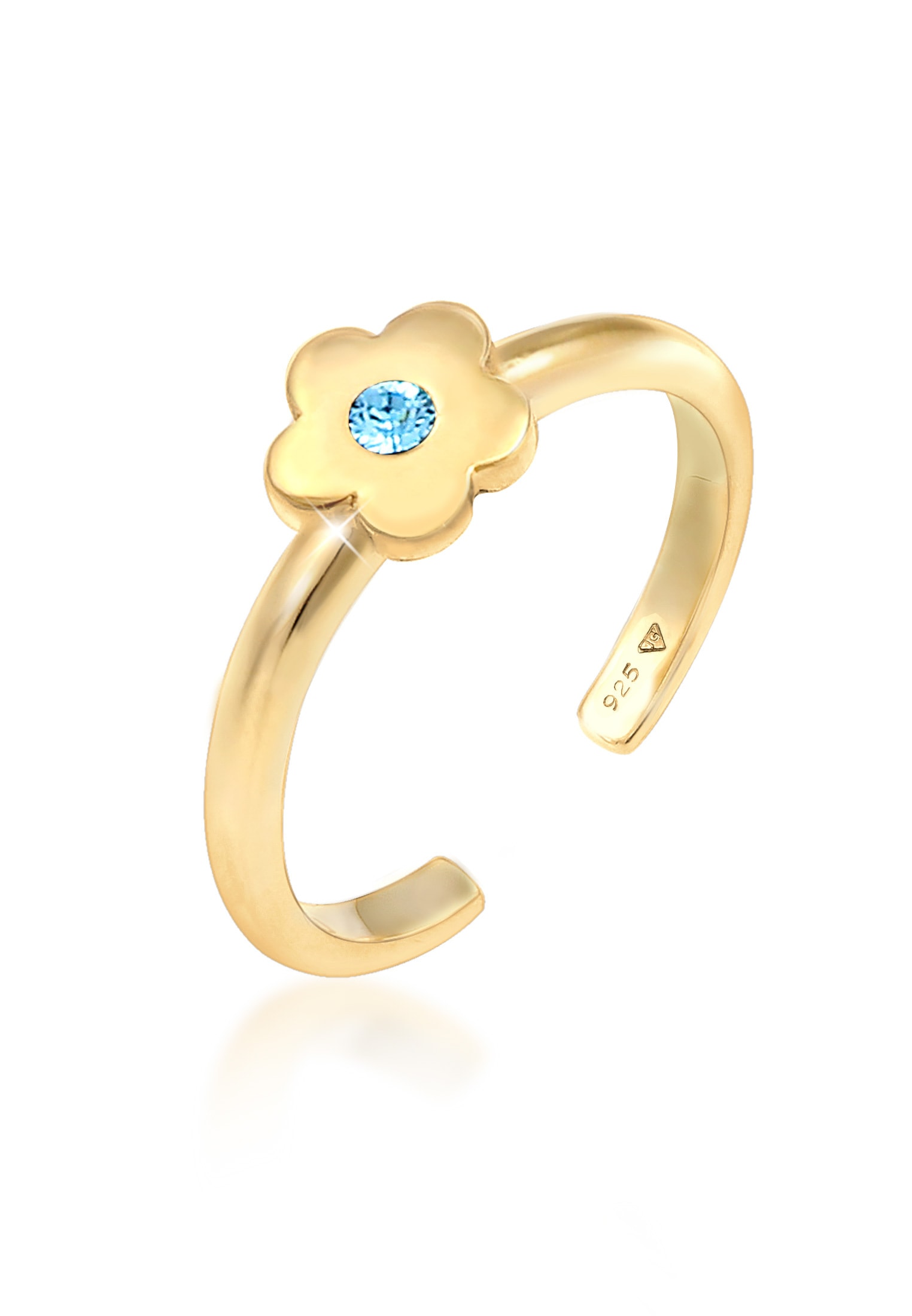 Elli Fingerring »Ring Kinder Blume Kristall 925 Silber«