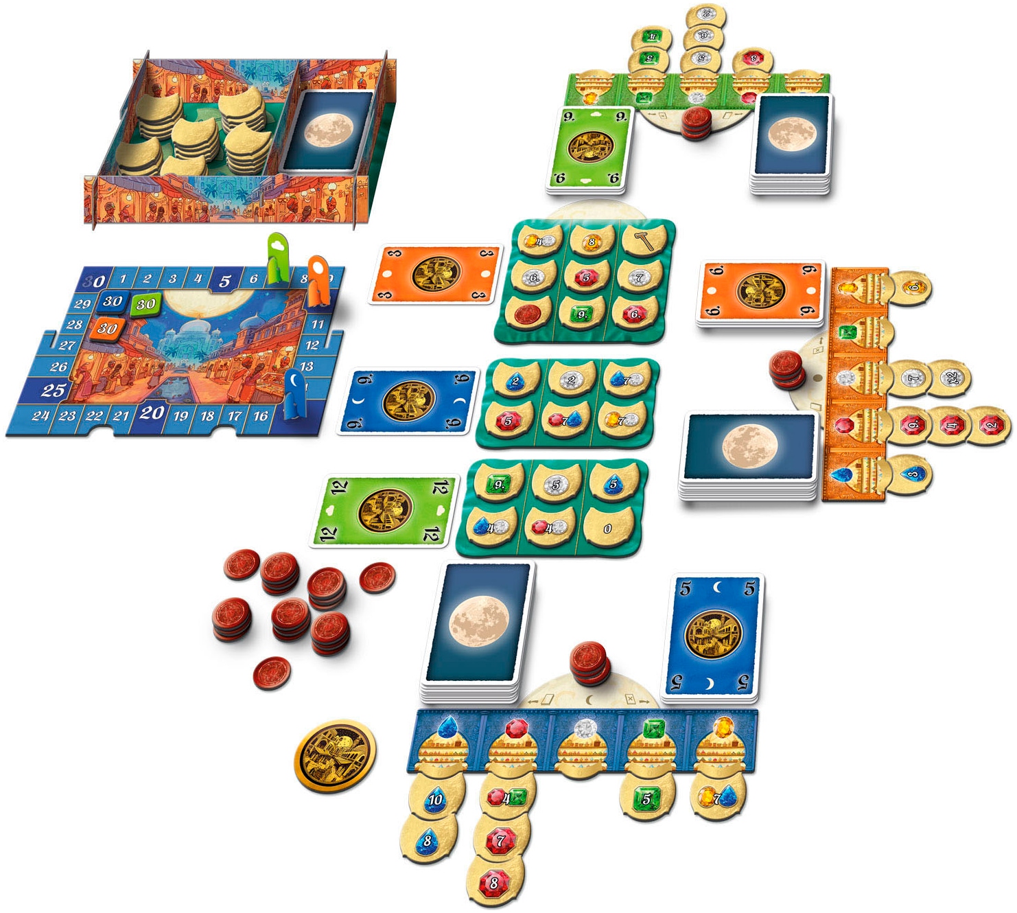 Queen Games Spiel »Moonlight Market - Family & Friends«, Made in Europe