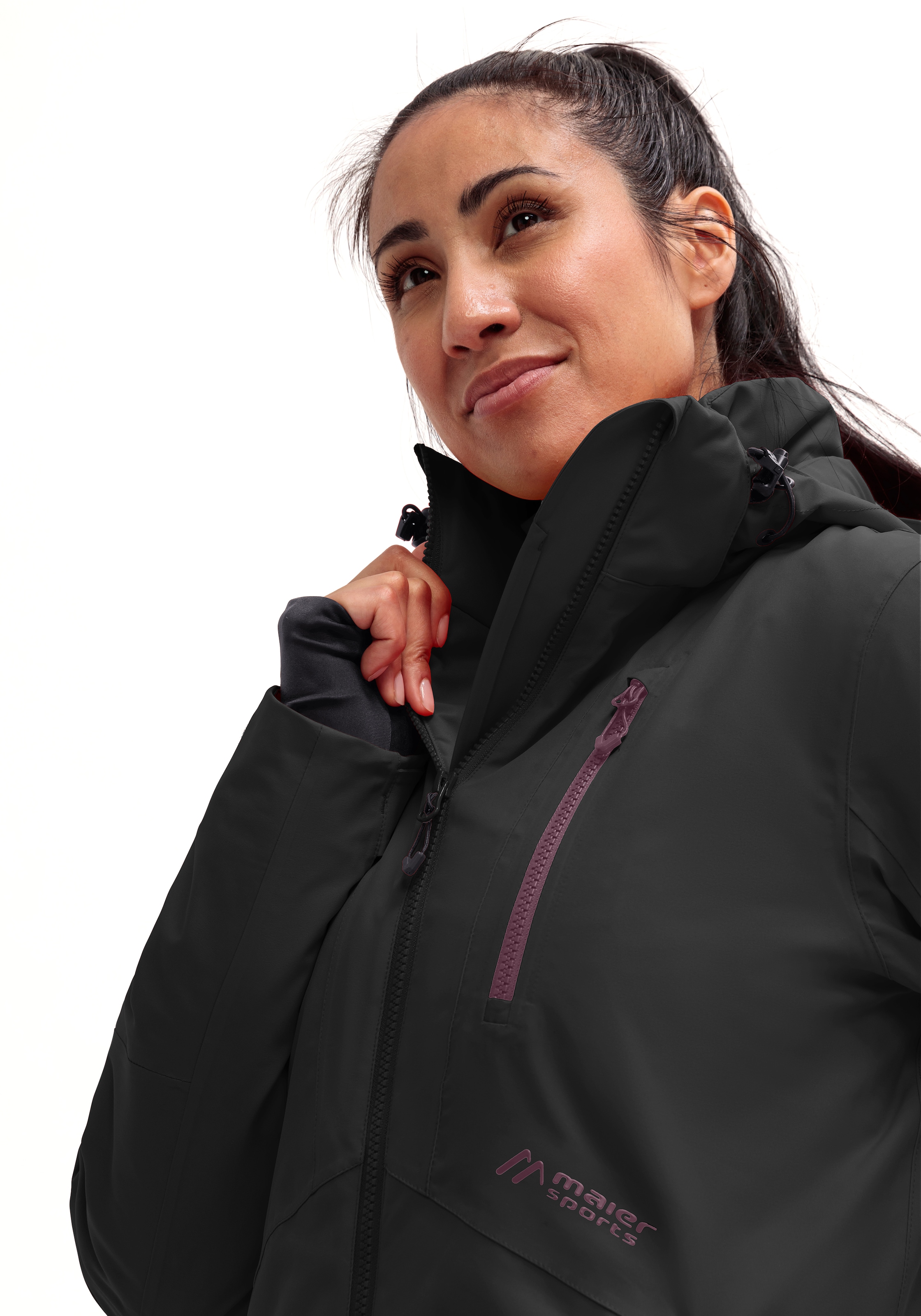 Maier Sports Skijacke »Straja« Damen Winterjacke, wind/wasserdicht, 3 RV-Taschen und Kapuze