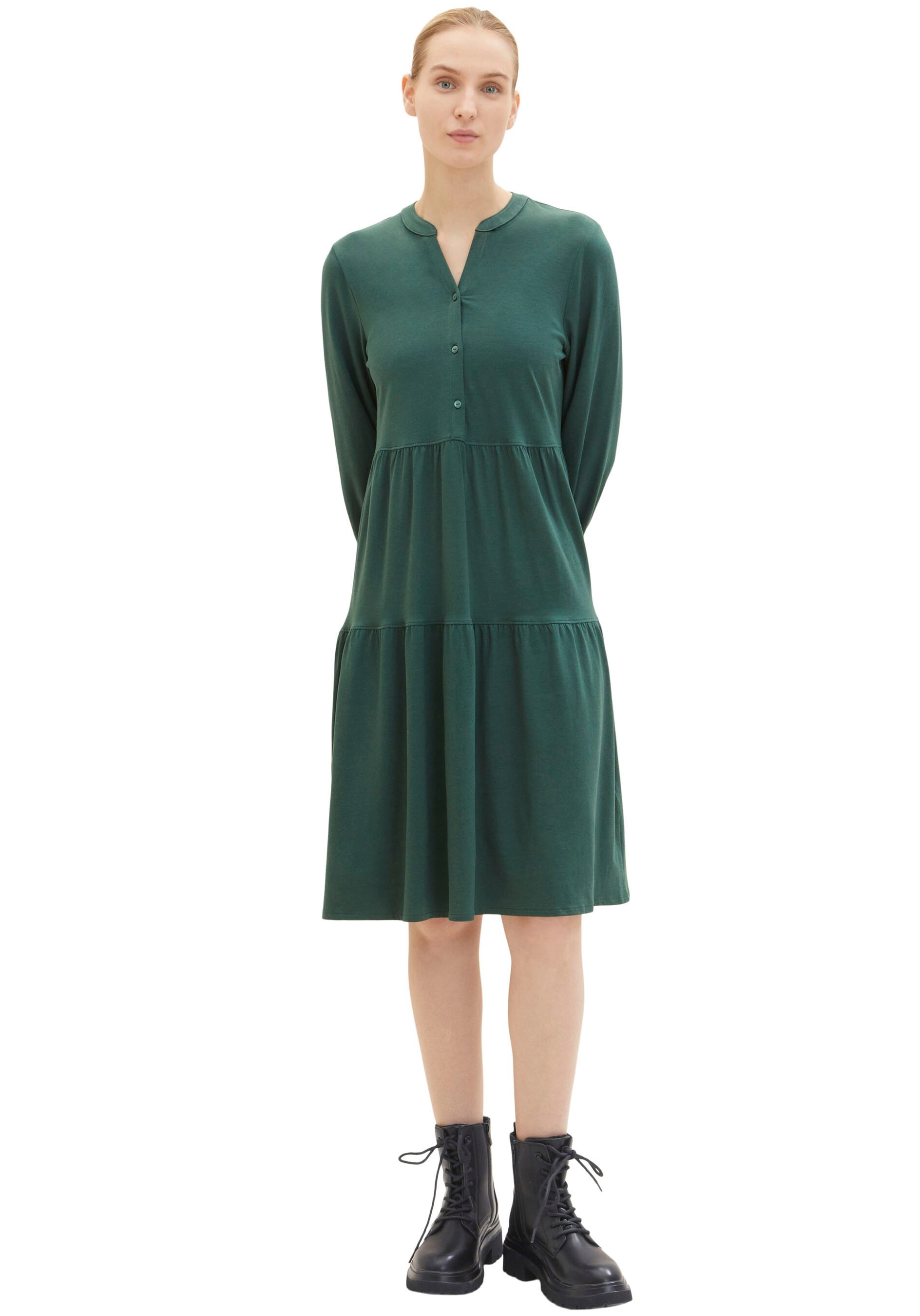 TOM TAILOR Volantkleid, mit V-Ausschnitt - NEUE KOLLEKTION kaufen