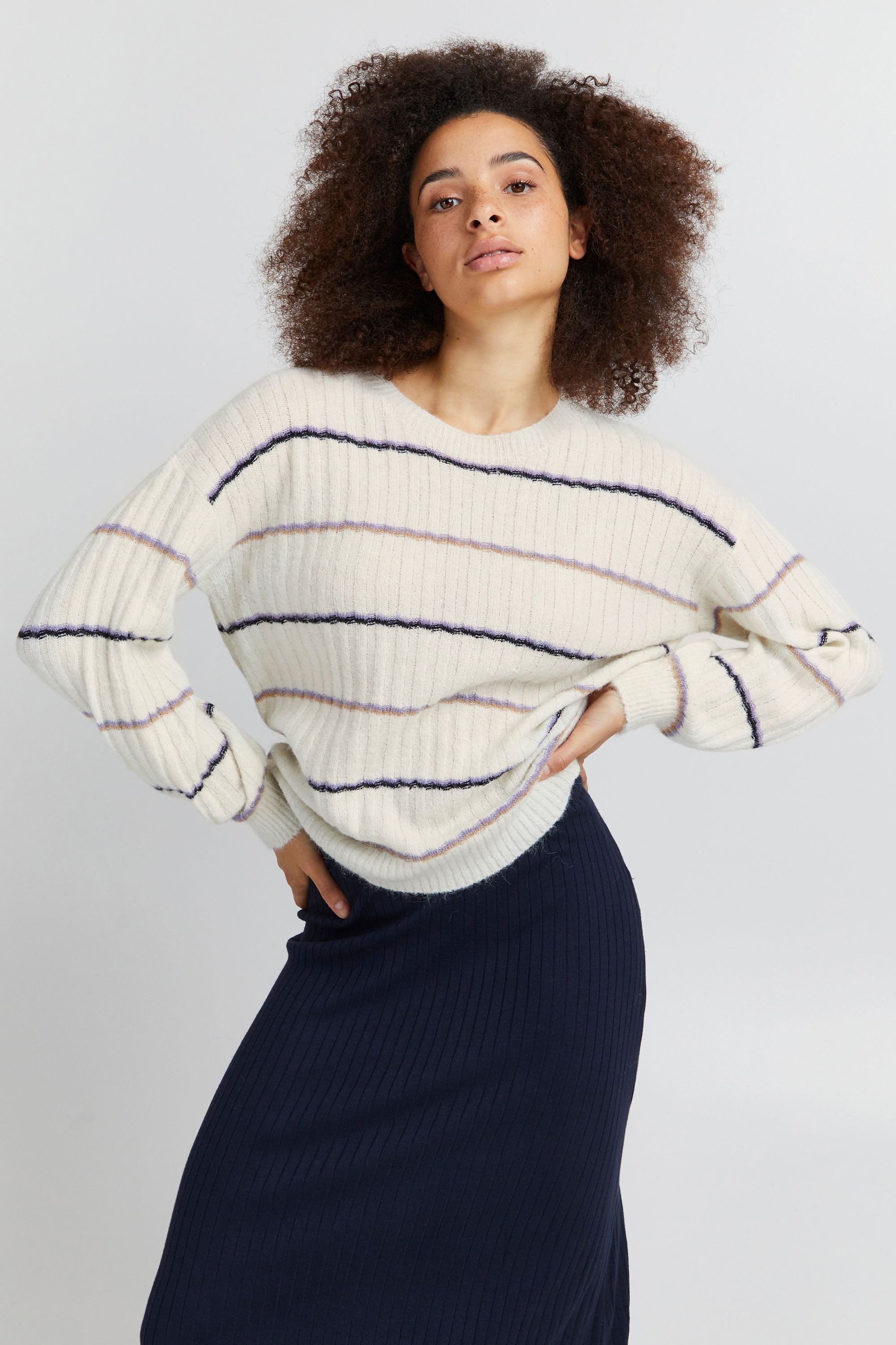 Ichi Strickfleece-Pullover »Strickpullover IHKamara«