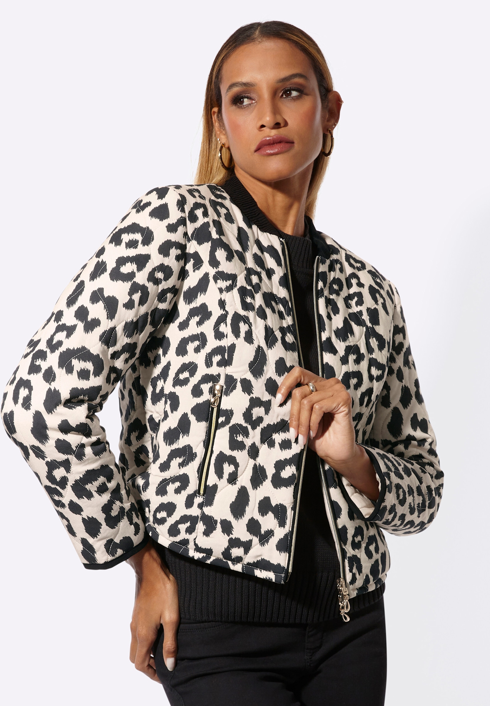 creation L Allwetterjacke »Wendejacke Wendejacke in modischer Blouson-Form« ohne Kapuze