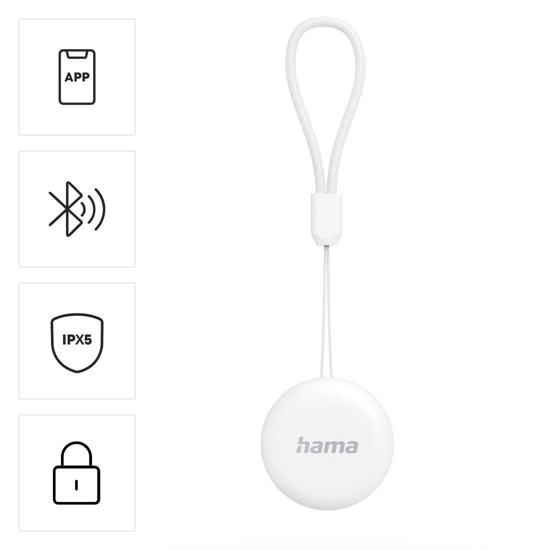 Hama GPS-Tracker »Schlüsselfinder (Android „Mein Gerät finden“, Bluetooth, Alarm, 2 St.)« AirTag Alternative, Tracker
