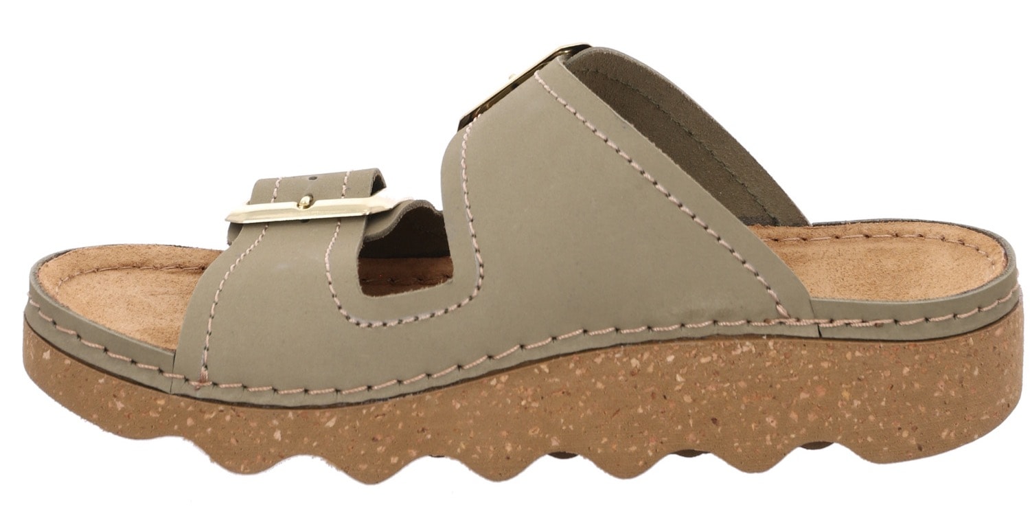 Rohde Pantolette »FOGGIA«, Sommerschuh, Hausschuh, Strandschuh, Schlappen mit Softfußbett