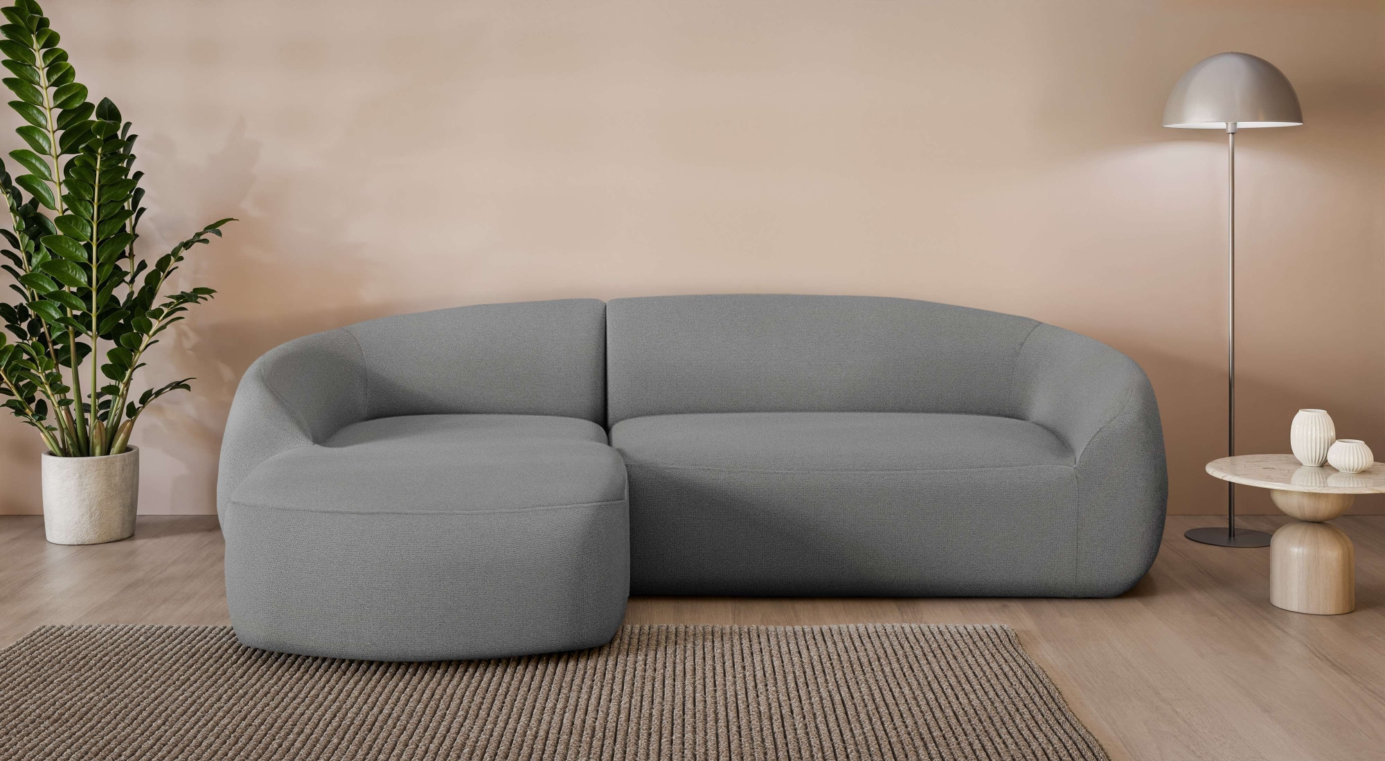 LeGer Home by Lena Gercke Ecksofa »YANI, L-Form, Designersofa, organische Form, Maße B/T/H: 255/170/81 cm« L-Form, Designersofa, organische Form, Maße B/T/H: 255/170/81 cm