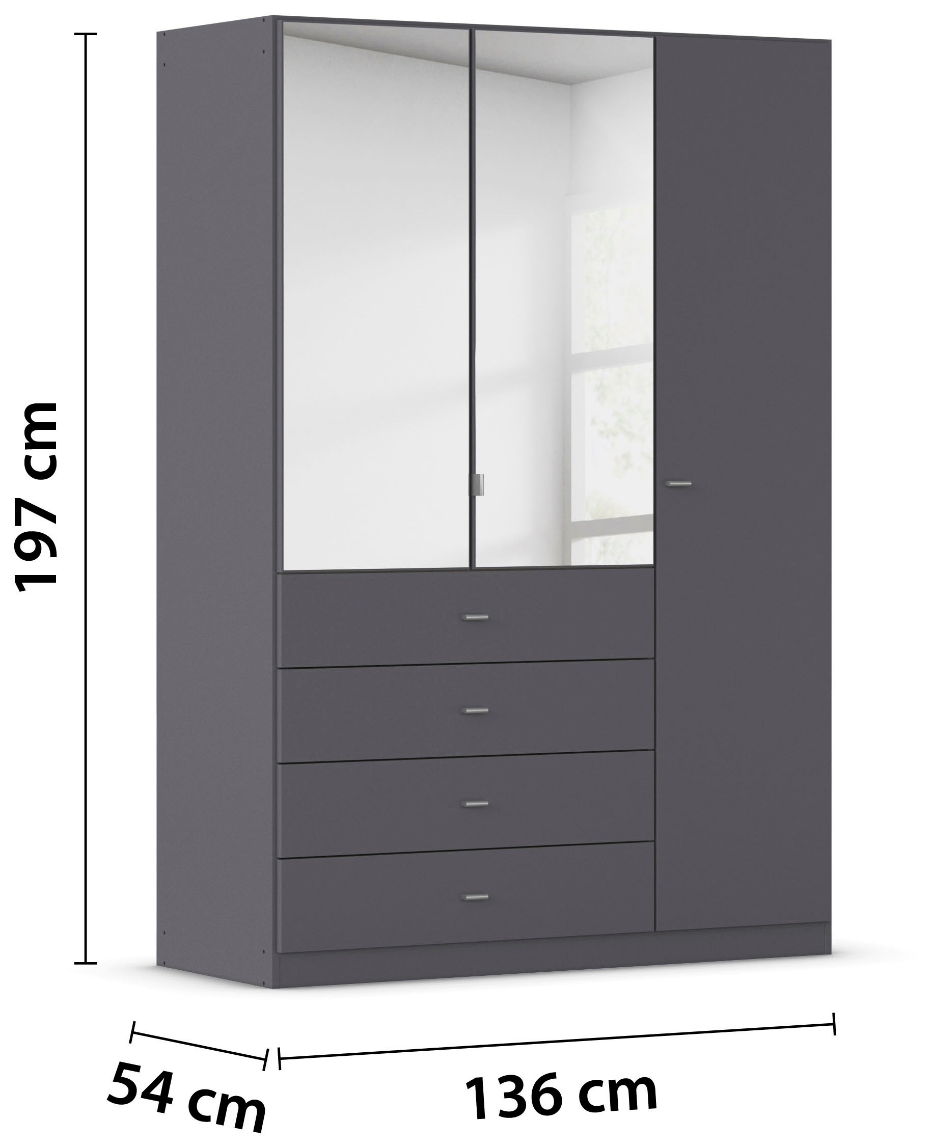 rauch Kleiderschrank »Sinsheim« mit 4 breiten Schubkästen