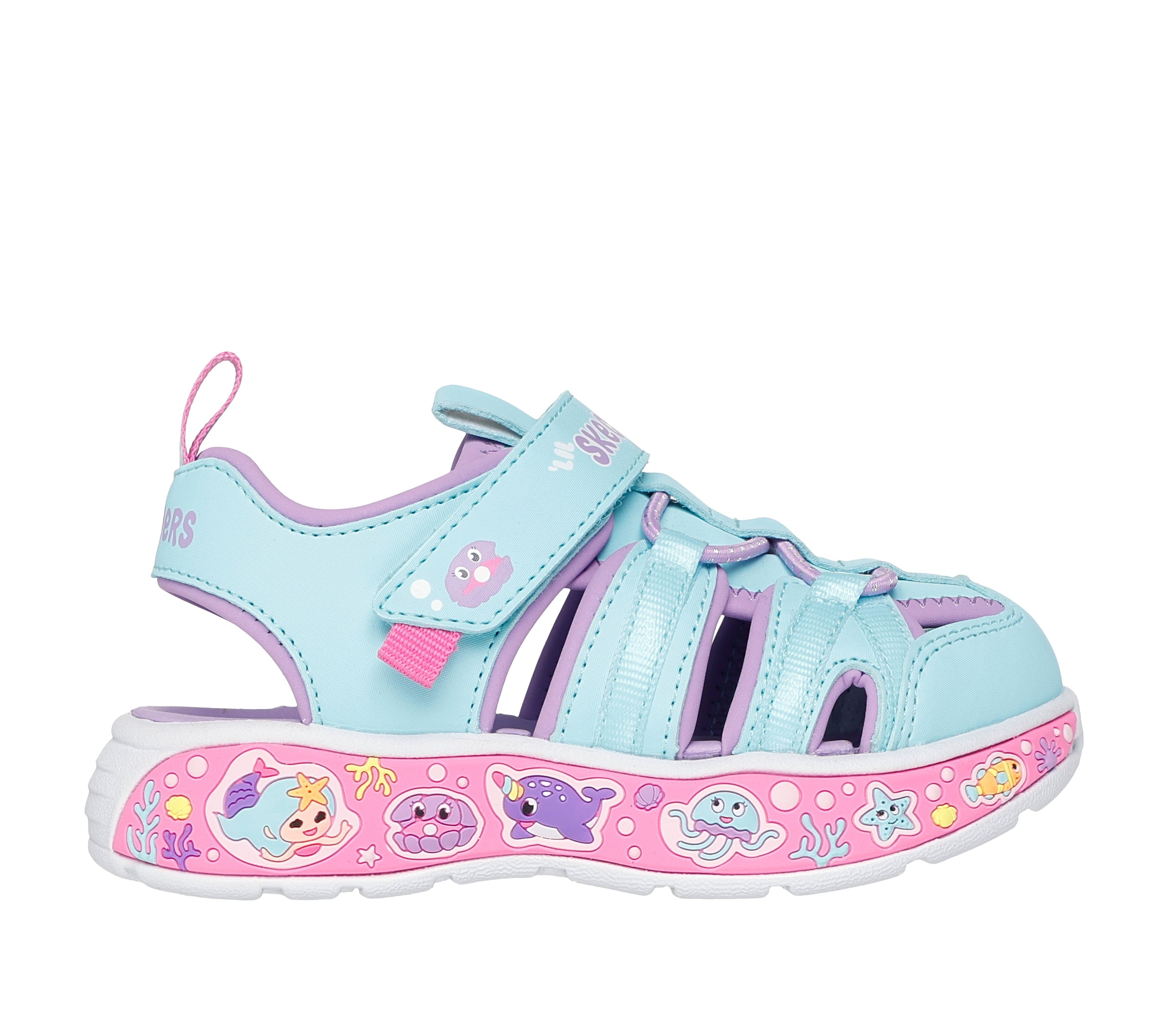 Skechers Sandale »PLAY SCENE SPLASH«  Badeschuh mit bunter Sohle, Größenschablone zum Download