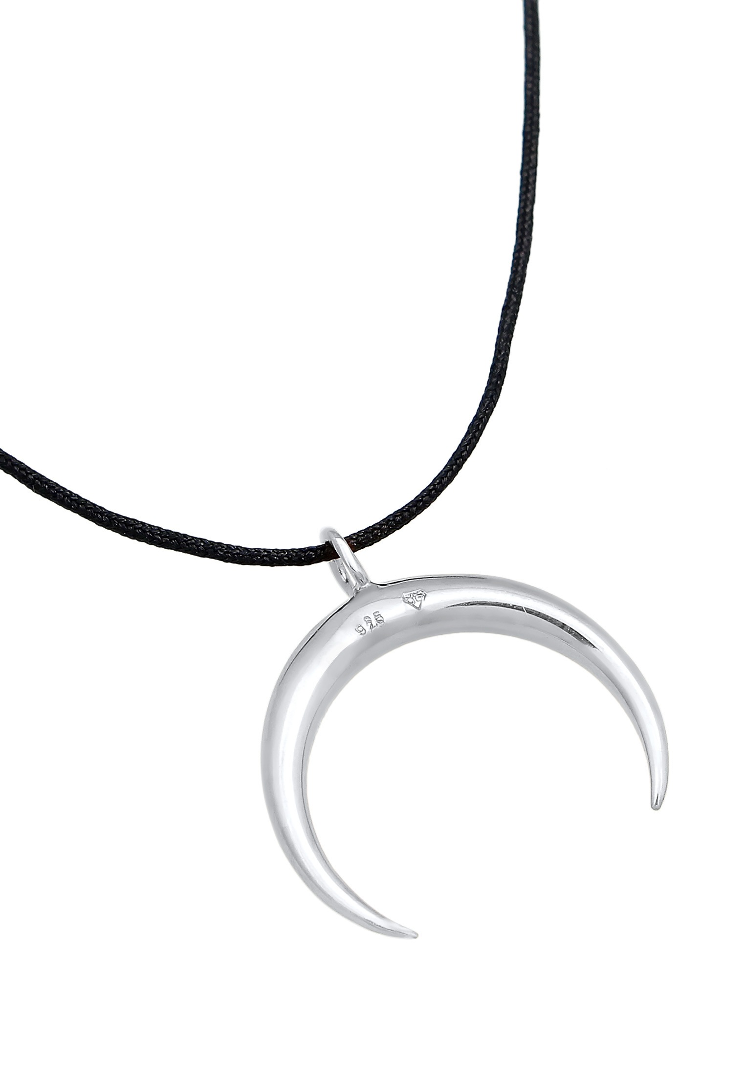 Elli Choker »Halskette Choker Nylon Halbmond Sichel 925 Silber«