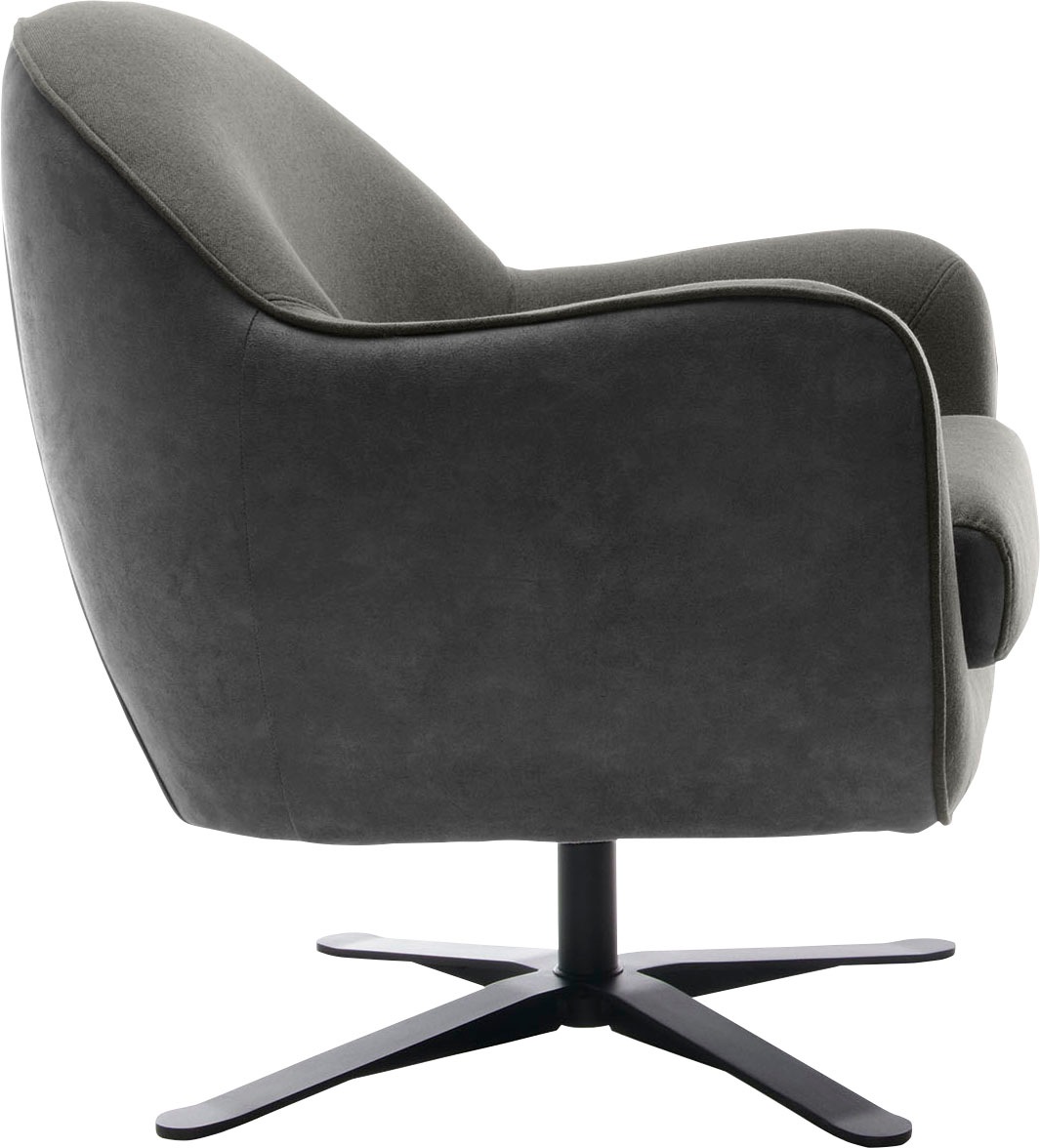 TRENDMANUFAKTUR Drehsessel »Mira, Loungesessel«, in zeitlosem, modernen Stil mit praktischer Drehfunktion