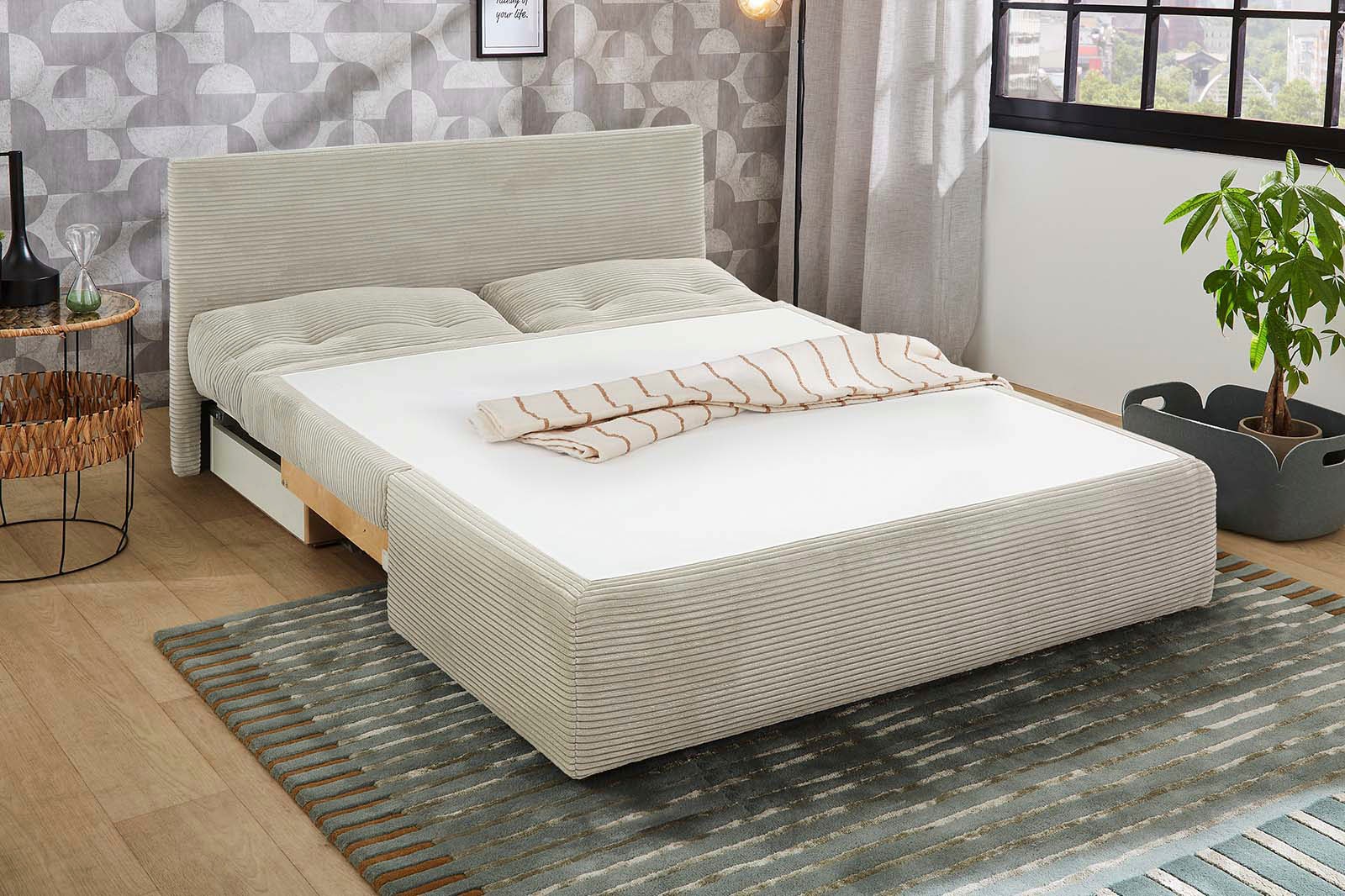 Jockenhöfer Gruppe Schlafsofa »Torben«, Platzsparendes Sofa mit Gästebettfunktion und Stauraum